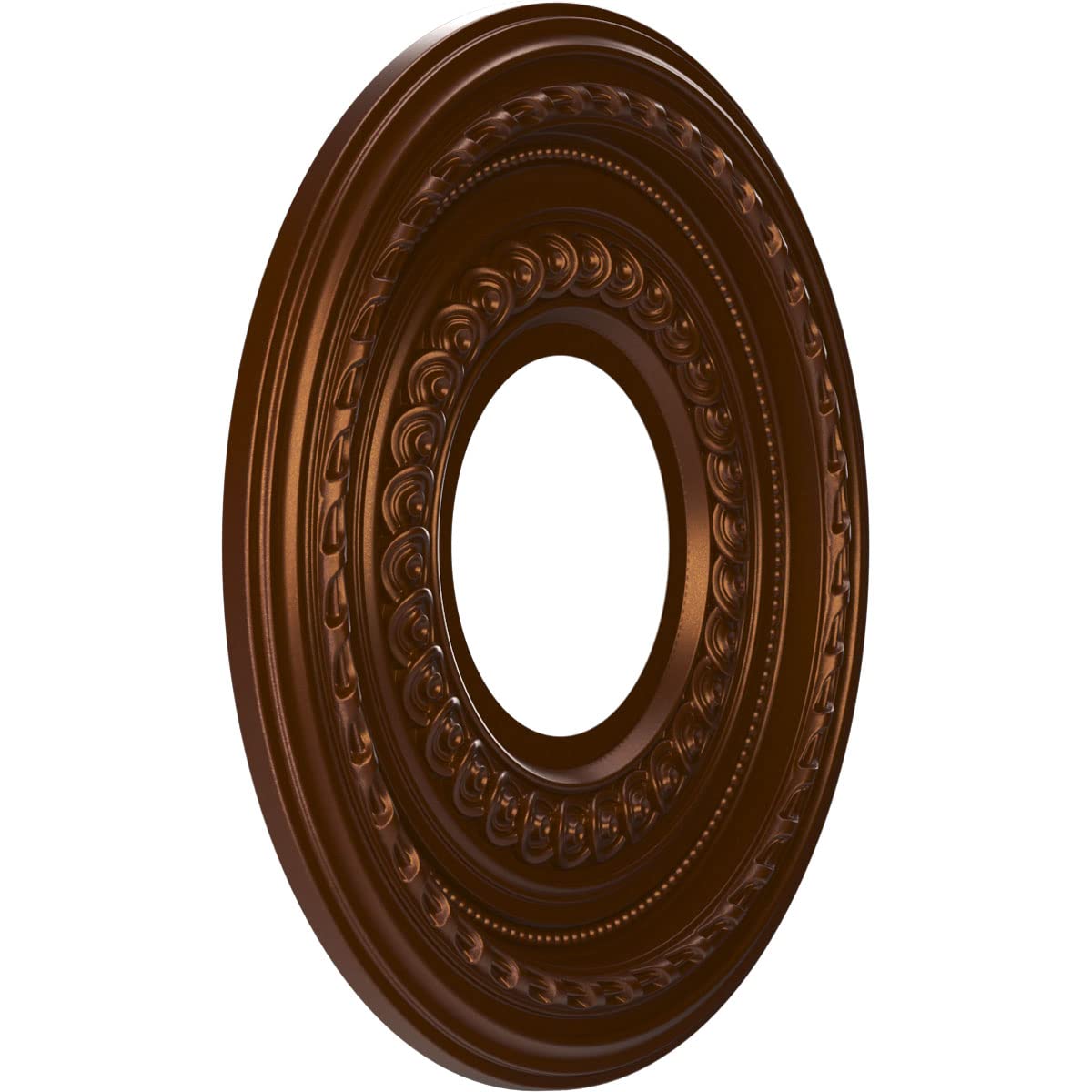 Ekena Millwork Cmp10Cocdc Cole Thermoformed Pvc Ceiling Medallion (Fits Canopies Up To 4 1/4), 10Od X 3 1/2Id X 3/4P, Metallic D