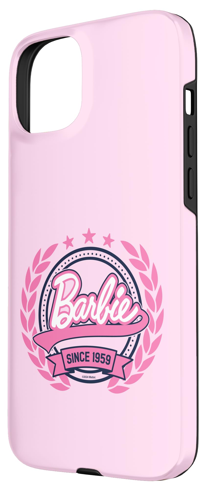 Iphone 15 Plus Barbie   Varsity Collegiate Seal Since 1959 Logo Case
