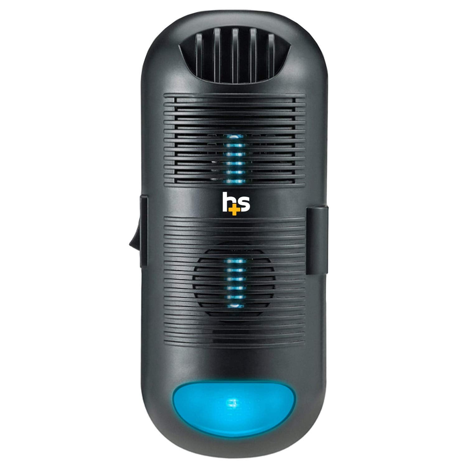 HealthSmart Air Purifier and Air Sanitizer with UVC Ultraviolet Light That Cleans up to 300 Square Feet Pluggable, Black, 1 Coun