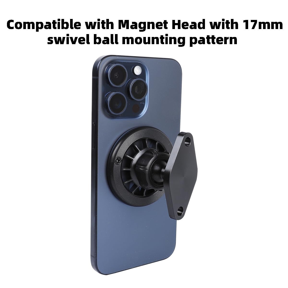 Aluminum Alloy Amps To 17Mm Ball Adapter, Drill Mount Ball Plate Base Meets Industry Standard Amps Hole Pattern,Compatible With