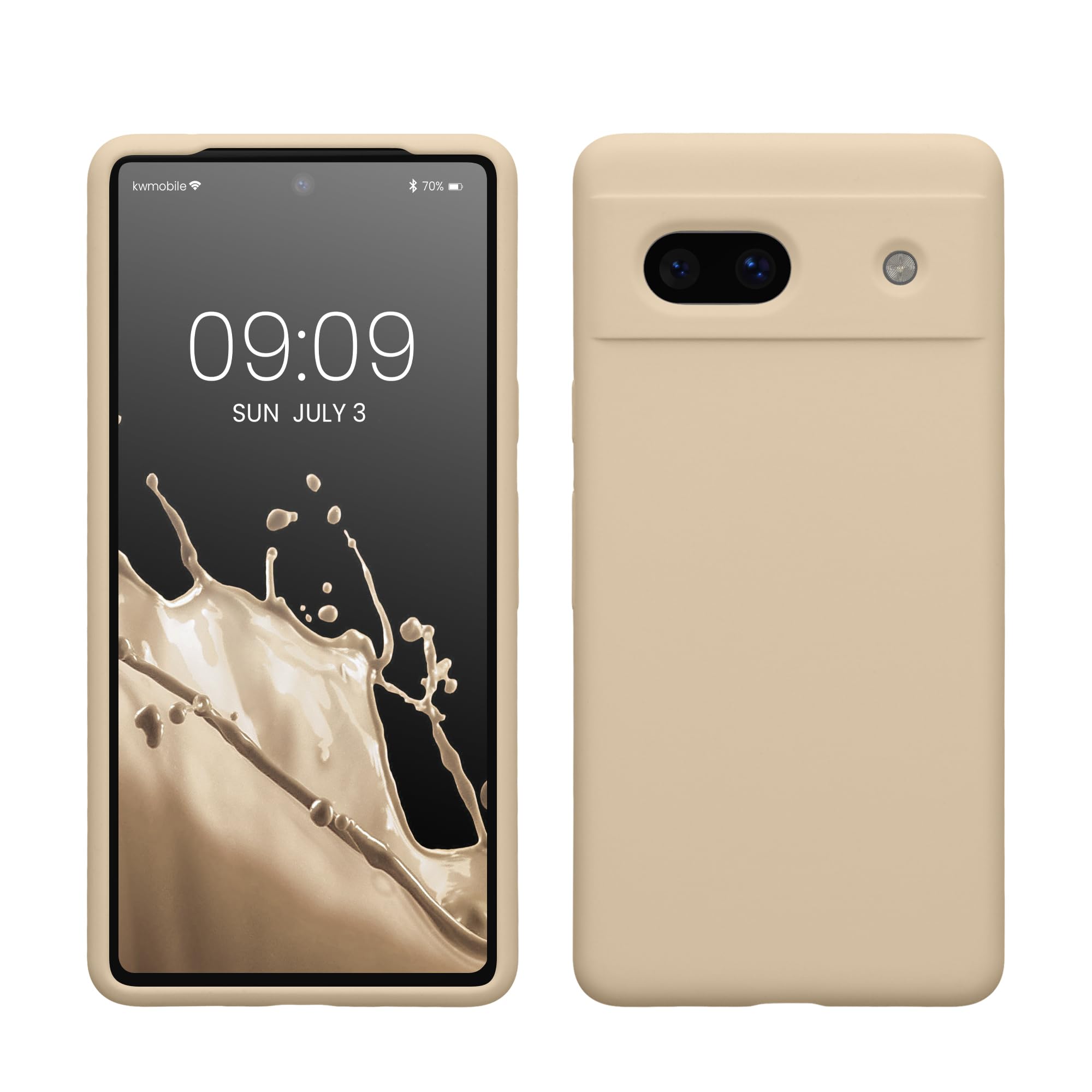 kwmobile Case Compatible with Google Pixel 7a Case - TPU Silicone Phone Cover with Soft Finish - Sugar Frosting