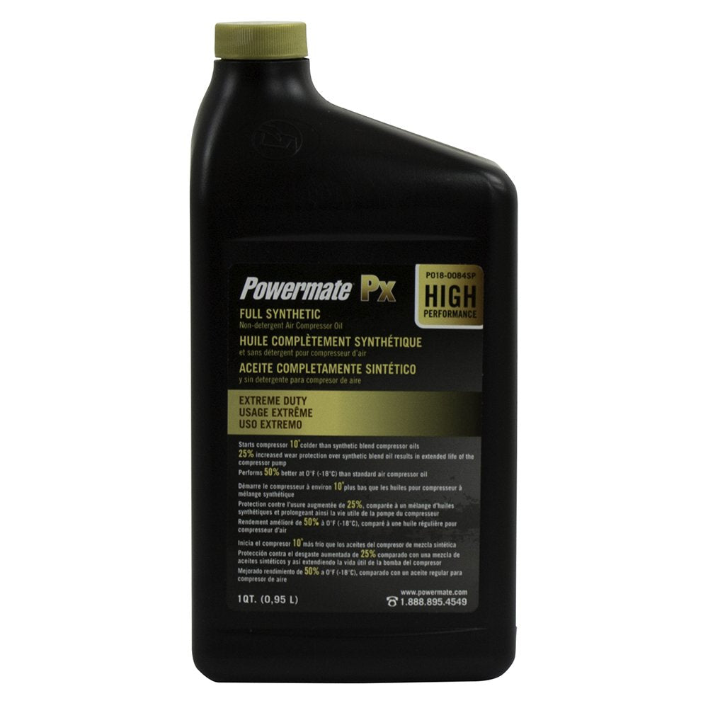 Powermate Px P018 0084Sp 100% Full Synthetic Air Compressor Oil,