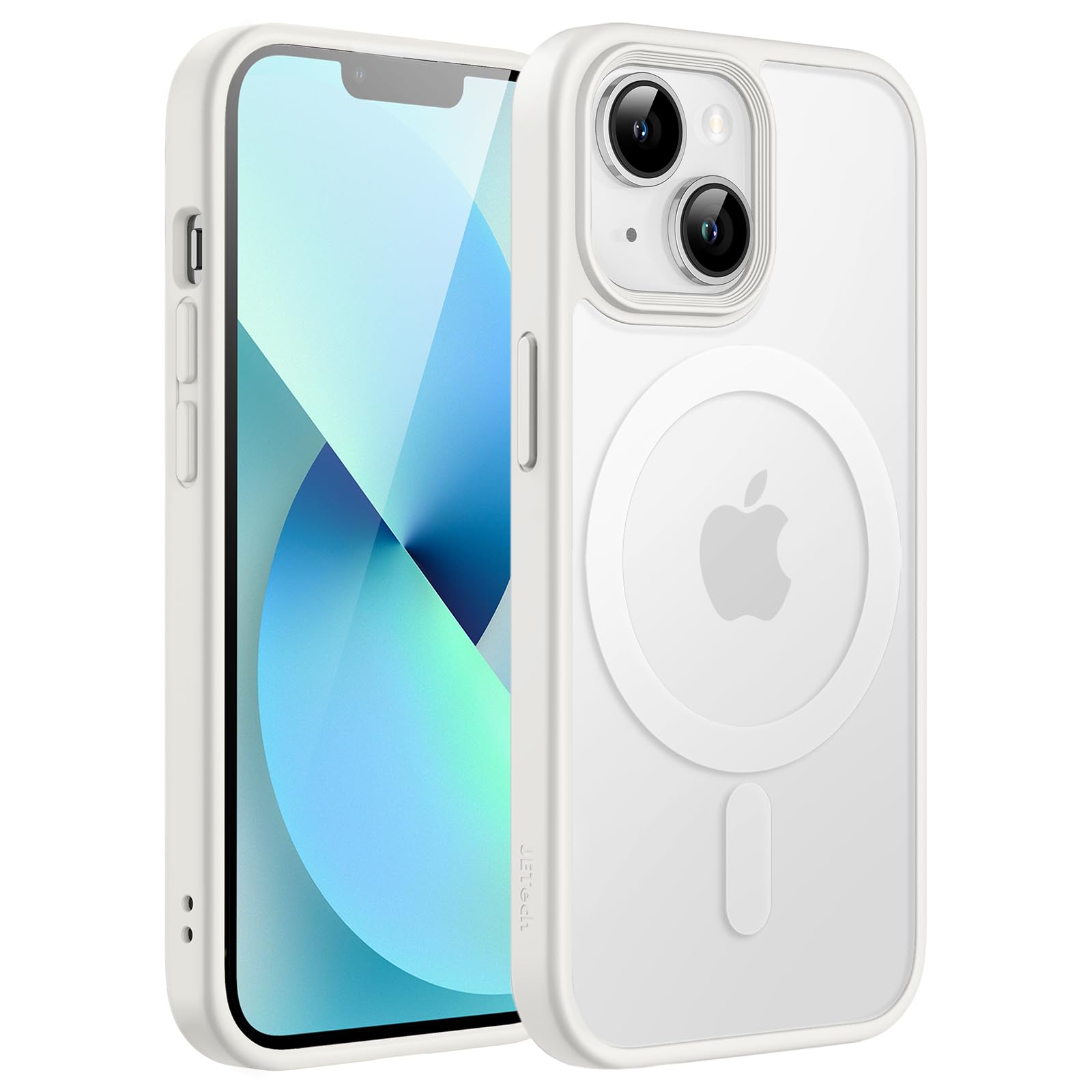 Jetech Magnetic Case For Iphone 13 Mini 5.4 Inch Compatible With Magsafe, Translucent Matte Back Slim Shockproof Phone Cover (St