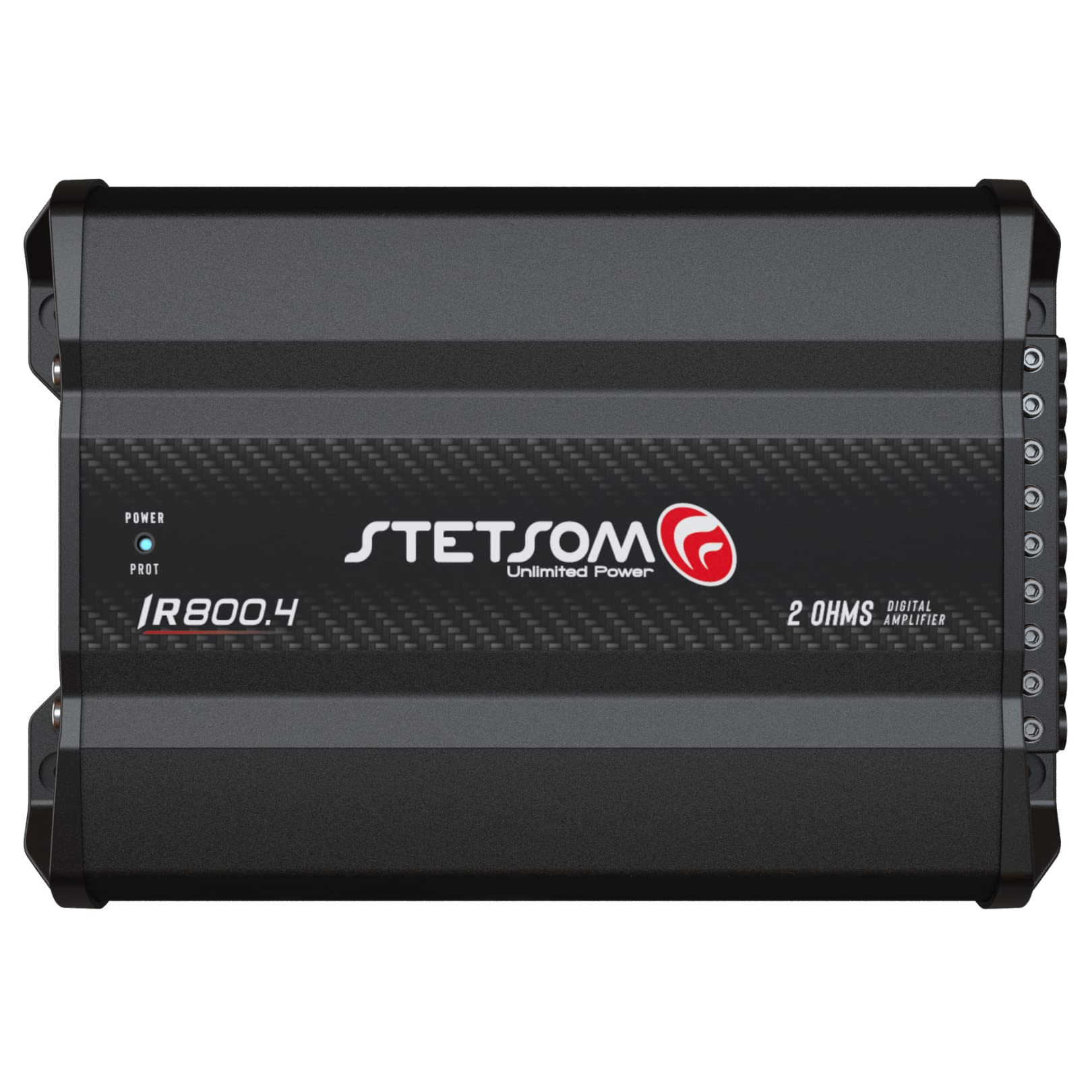 Stetsom IR 800.4 Compact 2 Ohms Digital Multi Channel Amplifier 800 Watts RMS 4 Channels 2O Stable Full Range HD Sound Quality C