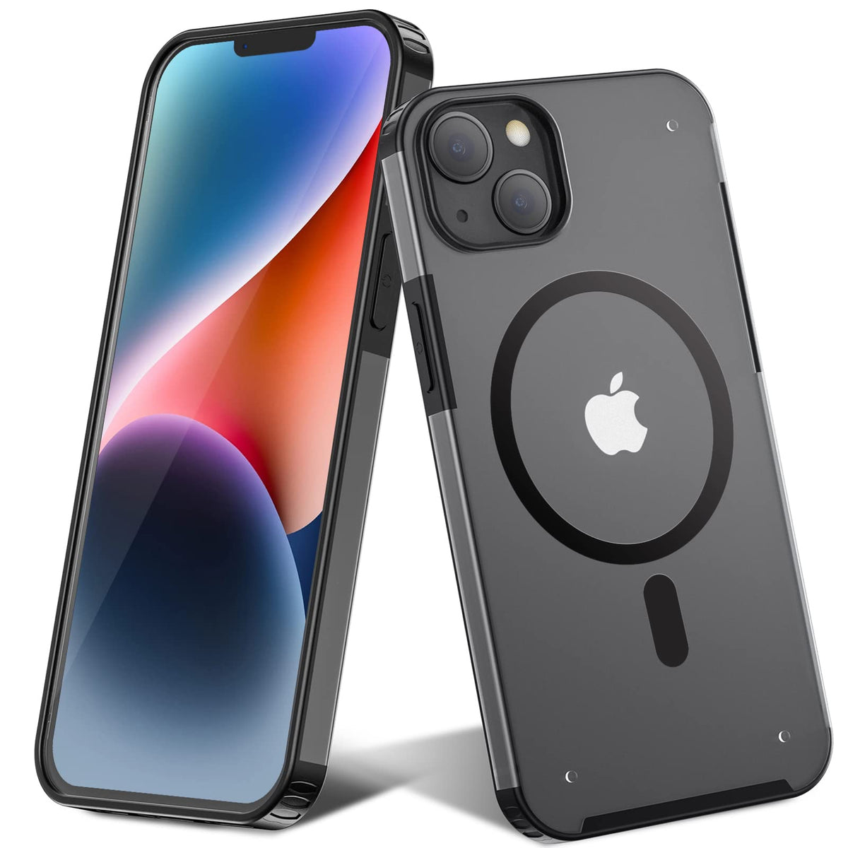 Oribox Case Compatible With Iphone 14 Plus Case[Mil Grade Drop Tested & Compatible With Magsafe], Translucent Matte Case With Sh