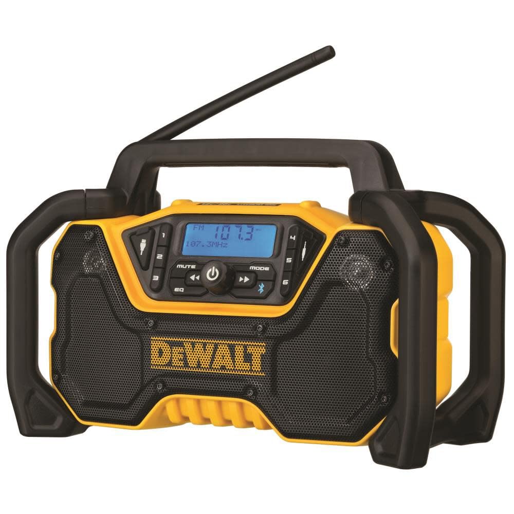 Dewalt 12V/20V Max Portable Bluetooth Radio, Cordless, 100 Ft Range, 3.5� Subwoofers, Jobsite (Dcr028B)
