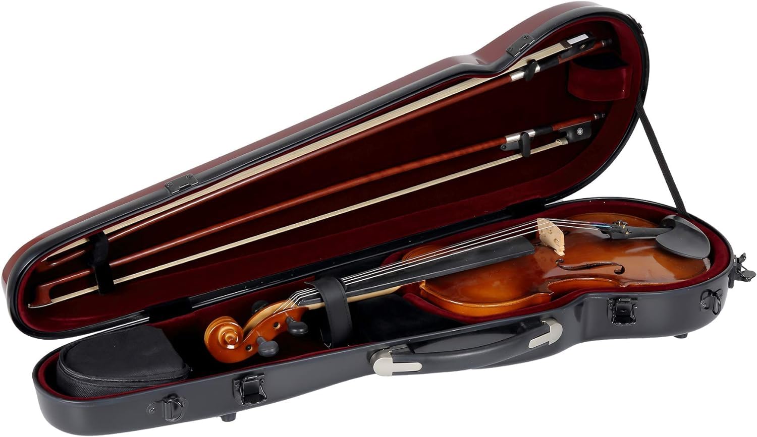 Crossrock Fiberglass Violin Case 4/4 Size, Lightweight And Backpackable, 5Lbs (Crf1000Svbkrd)