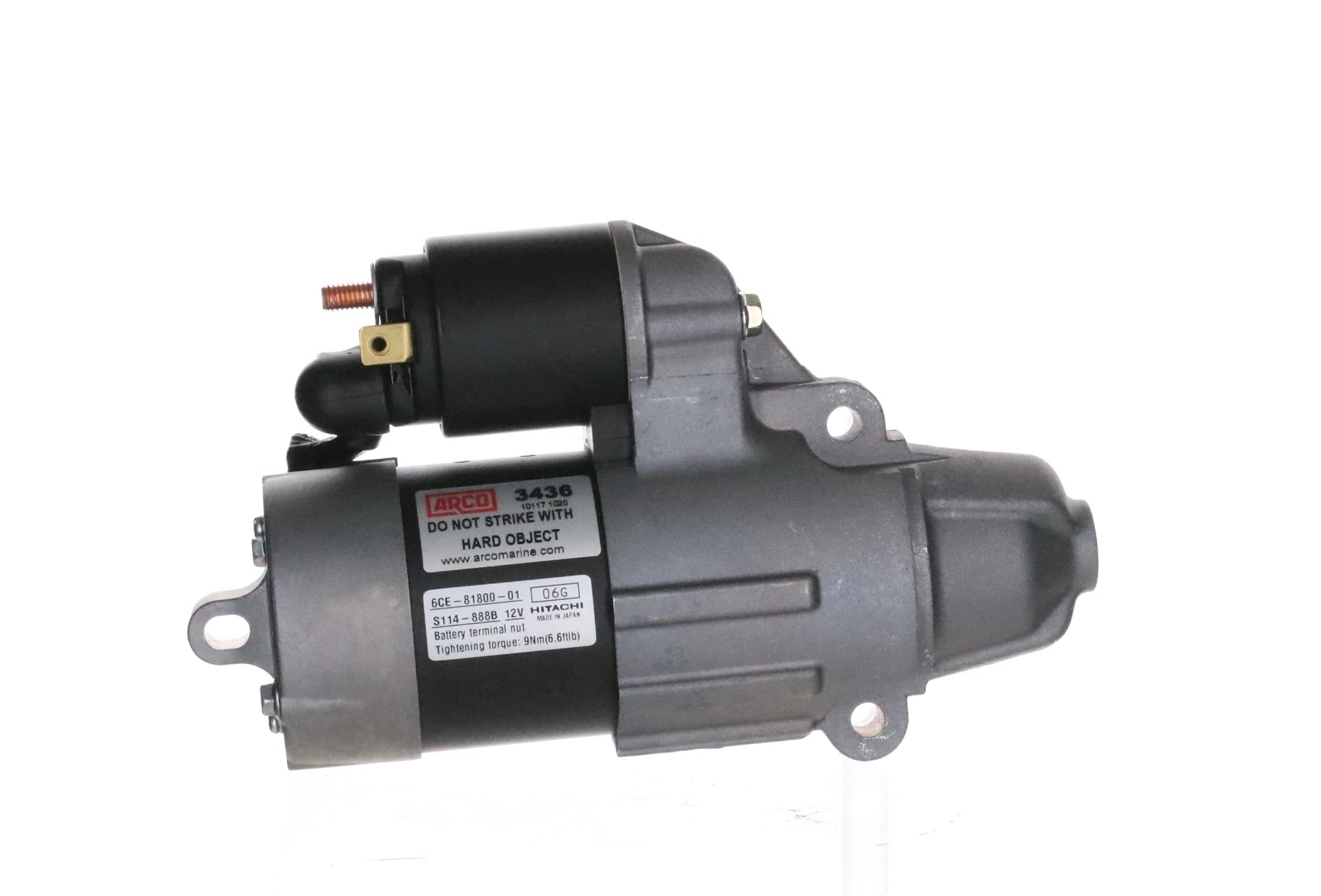 Arco Marine Premium Replacement Outboard Starter F/Yamaha 200-225Hp - 13 Tooth,WBAUVB09TLFKF82