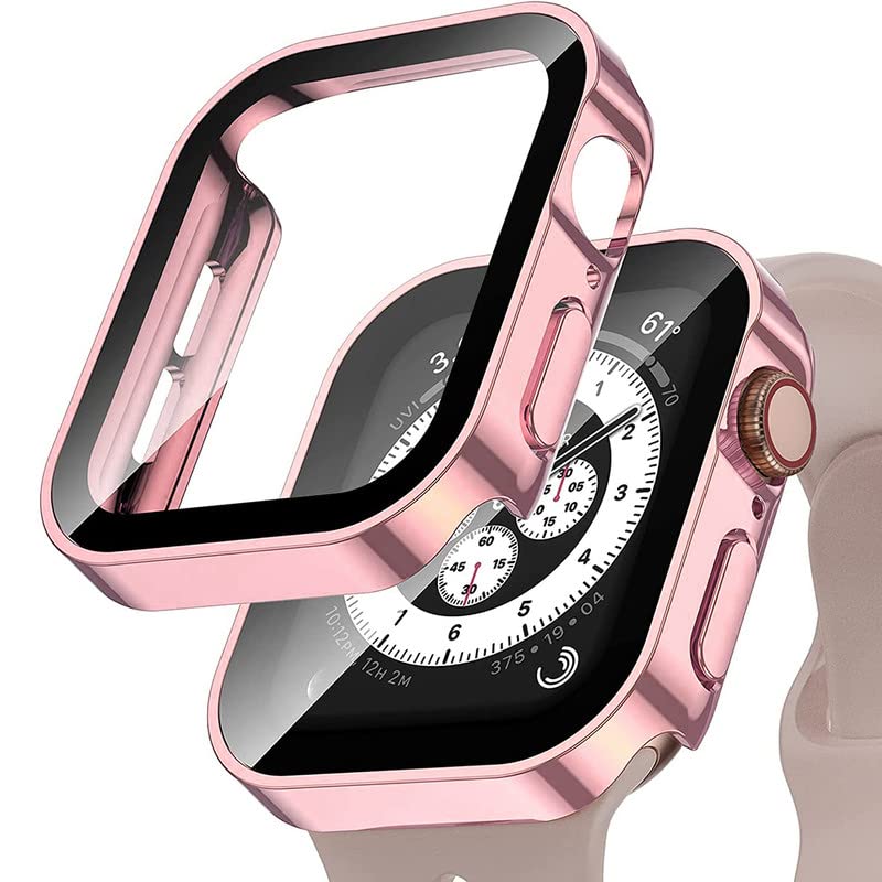 For Apple Watch Case 41Mm,Hard Case With Tempered Glass Screen Protector,Watch Cover For Apple Watch Series 8 7 Screen Protector