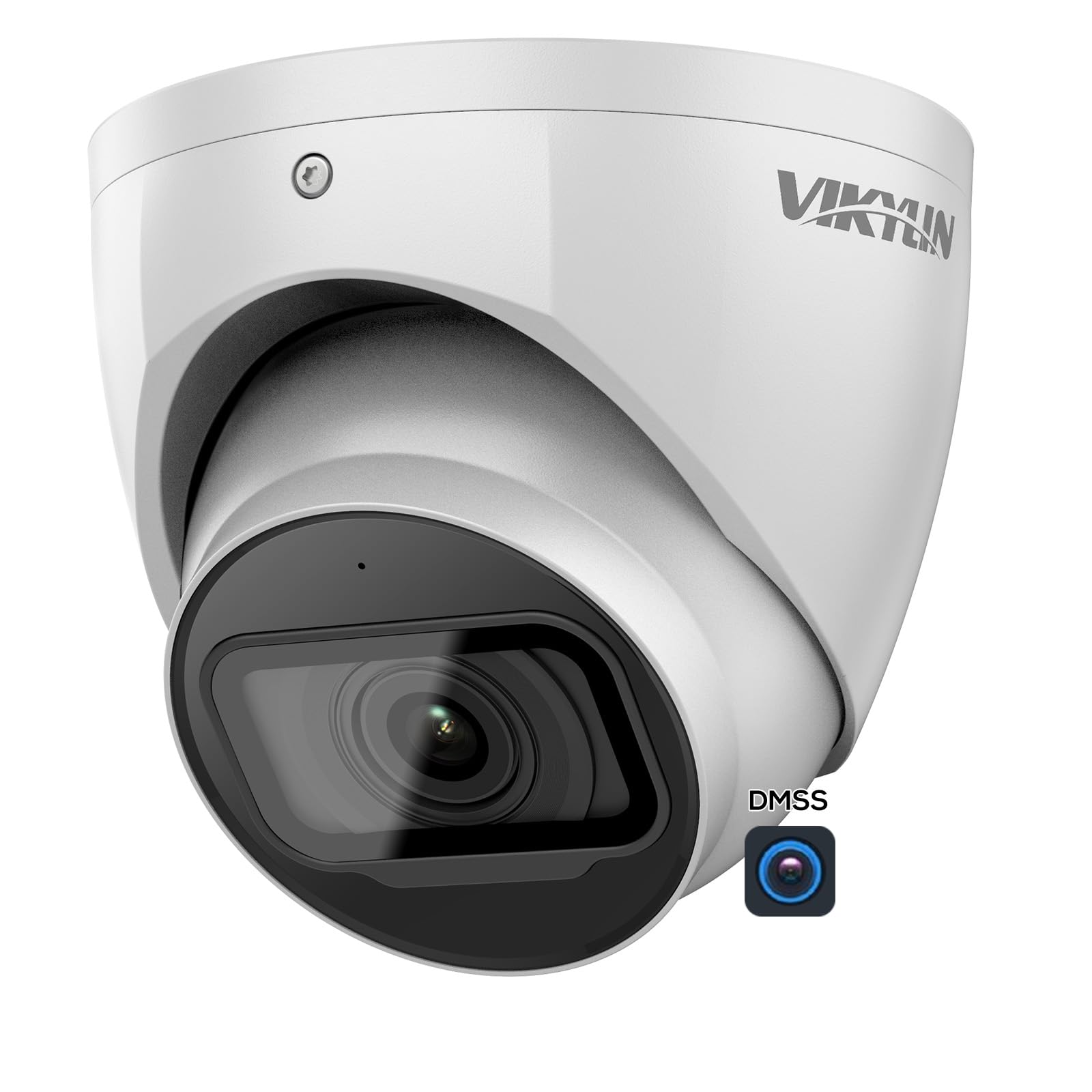 VIKYLIN 6MP Starlight IP Security Camera Dome with Built-in Mic, 256GB SD Card Slot, 2.8mm Fixed Lens, 98ft IR Night Vision,IP67