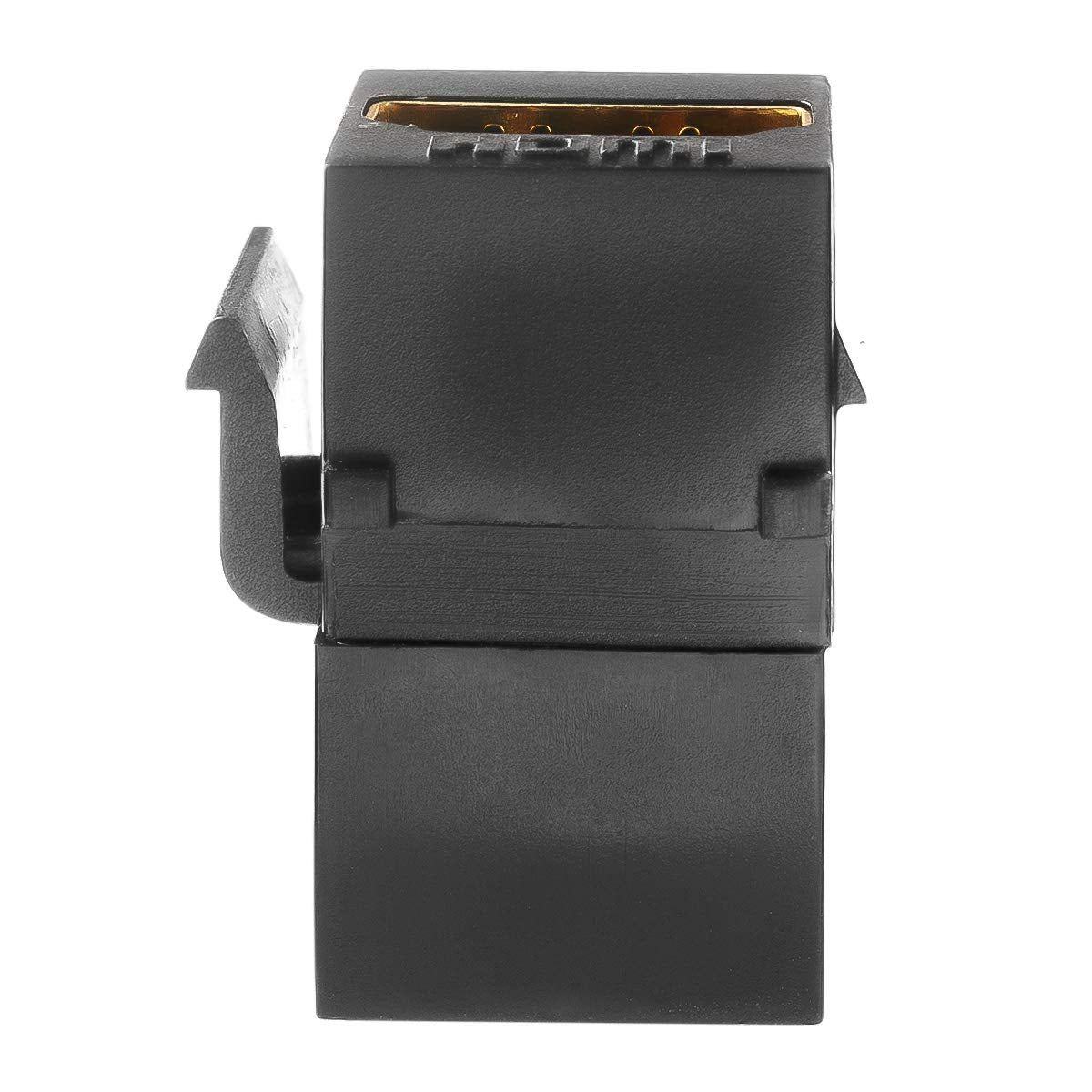 Teninyu Hdmi Keystone Jack Insert Female To Female Coupler Snap-In Insert Connectors Adapter For Wall Plate - Black (2 Pack)