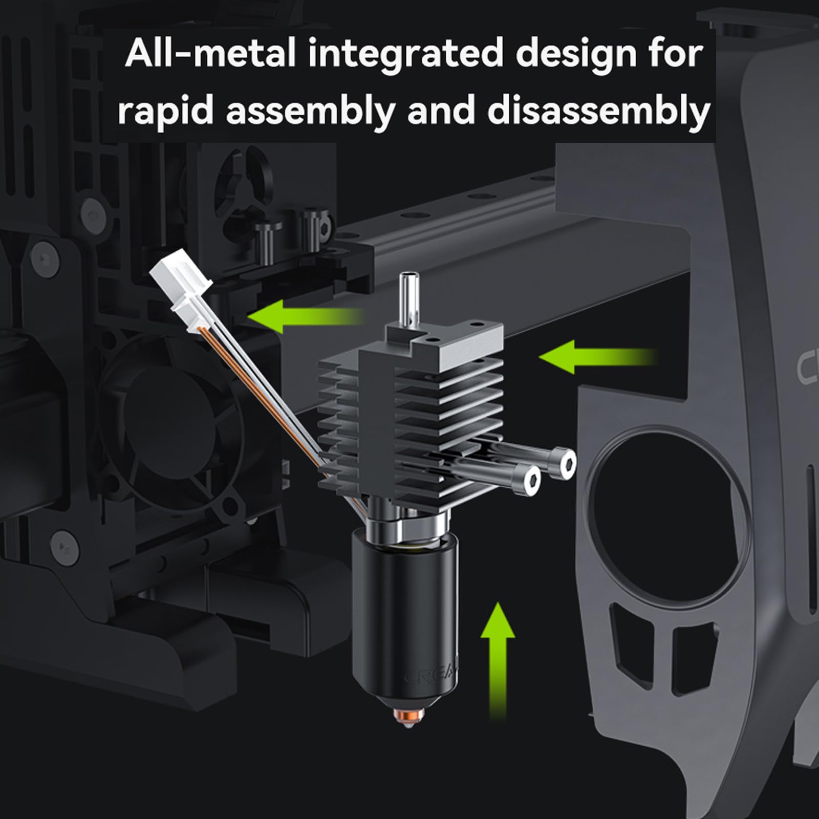 Creality Original K2 Plus Ceramic Heating Block Hotend Kit, With Extra 1Pcs 0.4Mm Unicorn Quick Swap Nozzle, 2Pcs Silicone Socks
