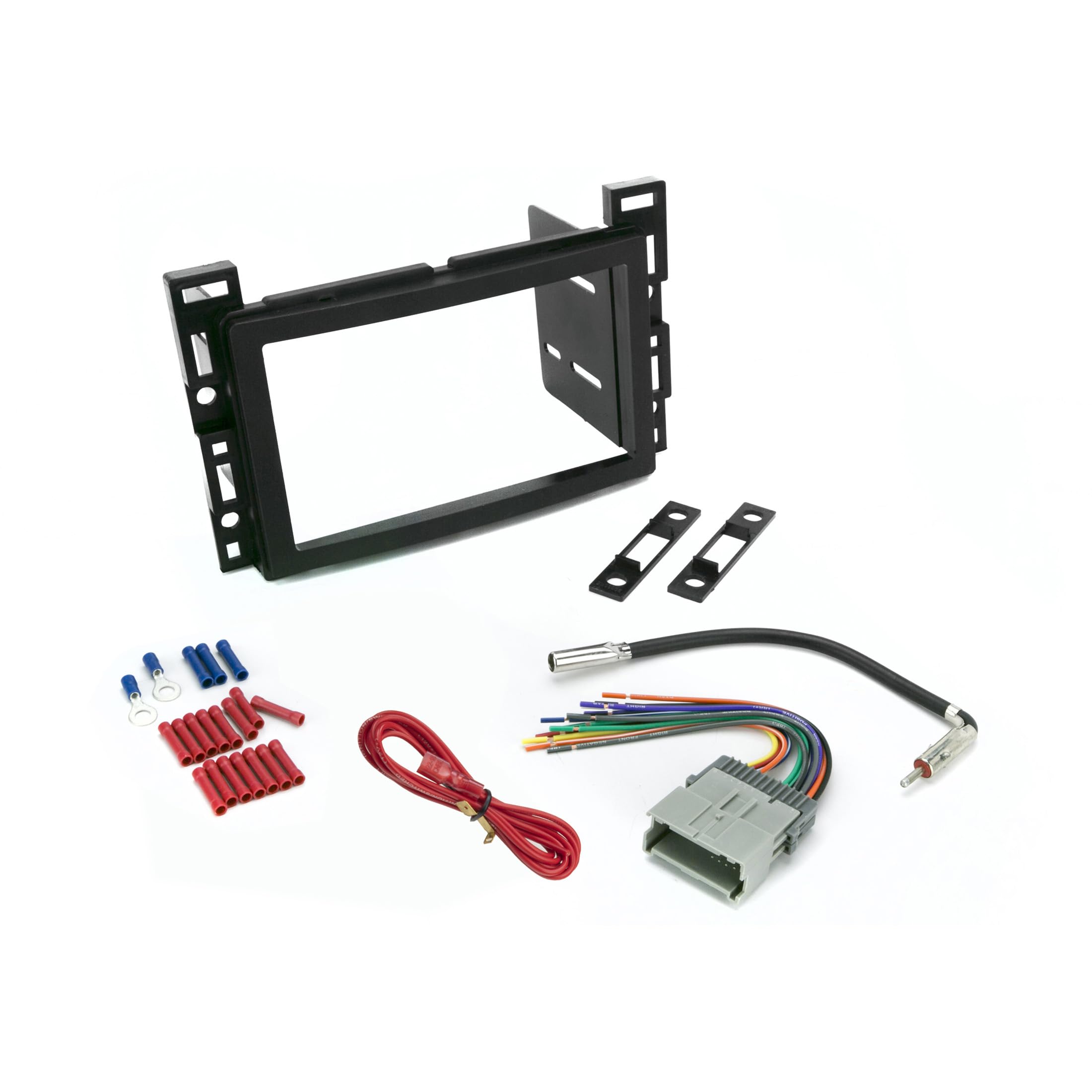 Scosche ICGM11BN Double DIN Complete Basic Installation Kit for Select Non Amplified 2004 09 Chevrolet and Pontiac Vehicles   GM Stereo Install Kit   See Fit Guide in Images to Verify Your Vehicle
