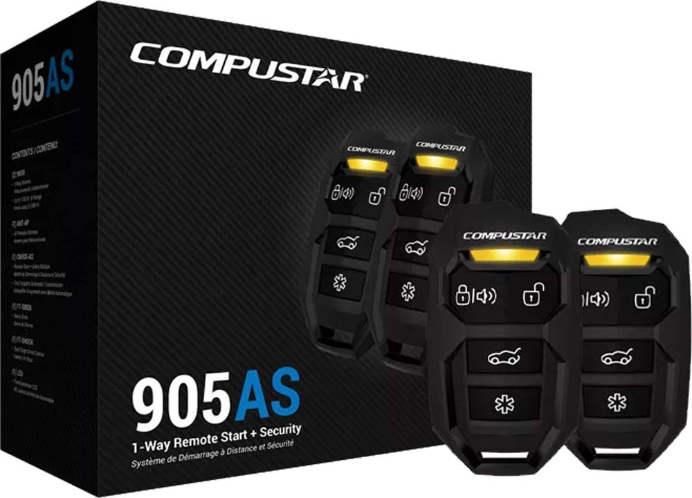 Compustar Cs905 As All In One 4 Button 1 Way Alarm & Remote Start System 1500' Range