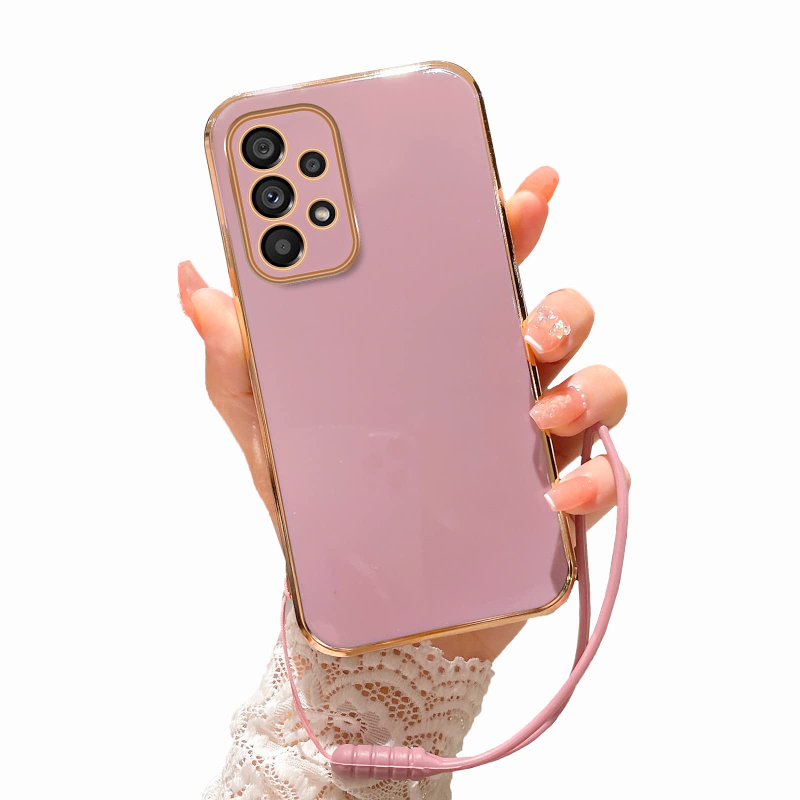 Kudini For Samsung Galaxy A53 Case, A53 5G Case For Women Girls Electroplating Cute Luxury Bling Aesthetic Trendy Pretty, Full C