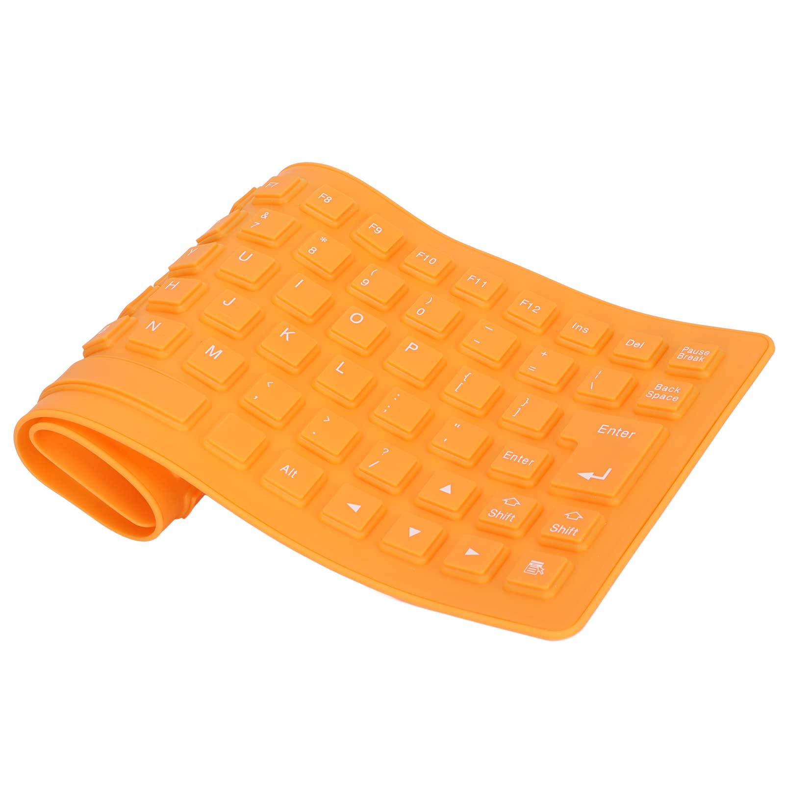 Foldable Silicone Keyboard, Usb Wired Waterproof Rollup Keyboard, Folding Flexible Keyboard Slim Soft Silent Typing 85 Keys For Pc Notebook Laptop()