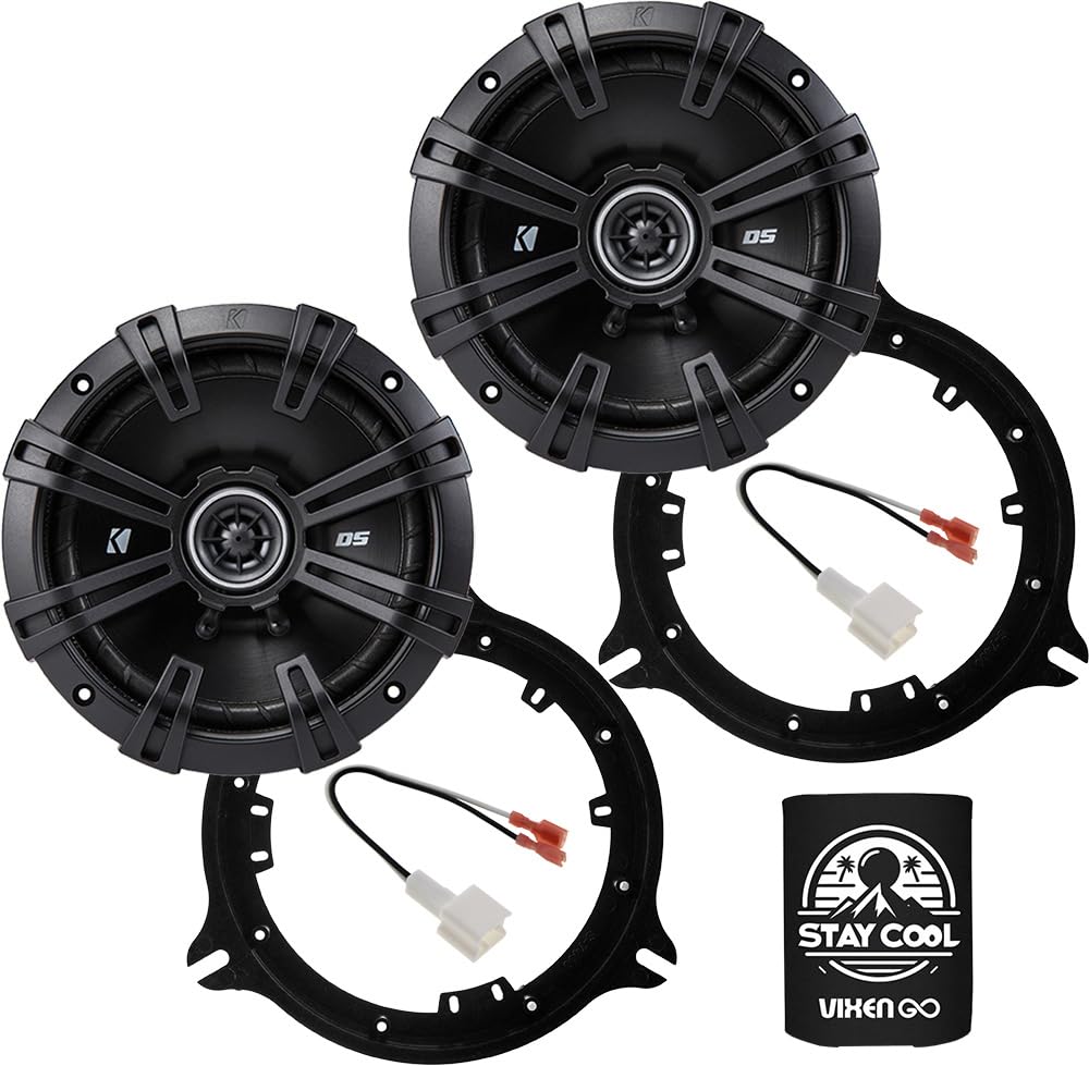 KICKER Front/Rear Door 6.5 Speakers Kit for Nissan Altima 2010-2024 Upgrade Kit - Pair of DS Series 6 1/2 Inch Coaxial Speakers