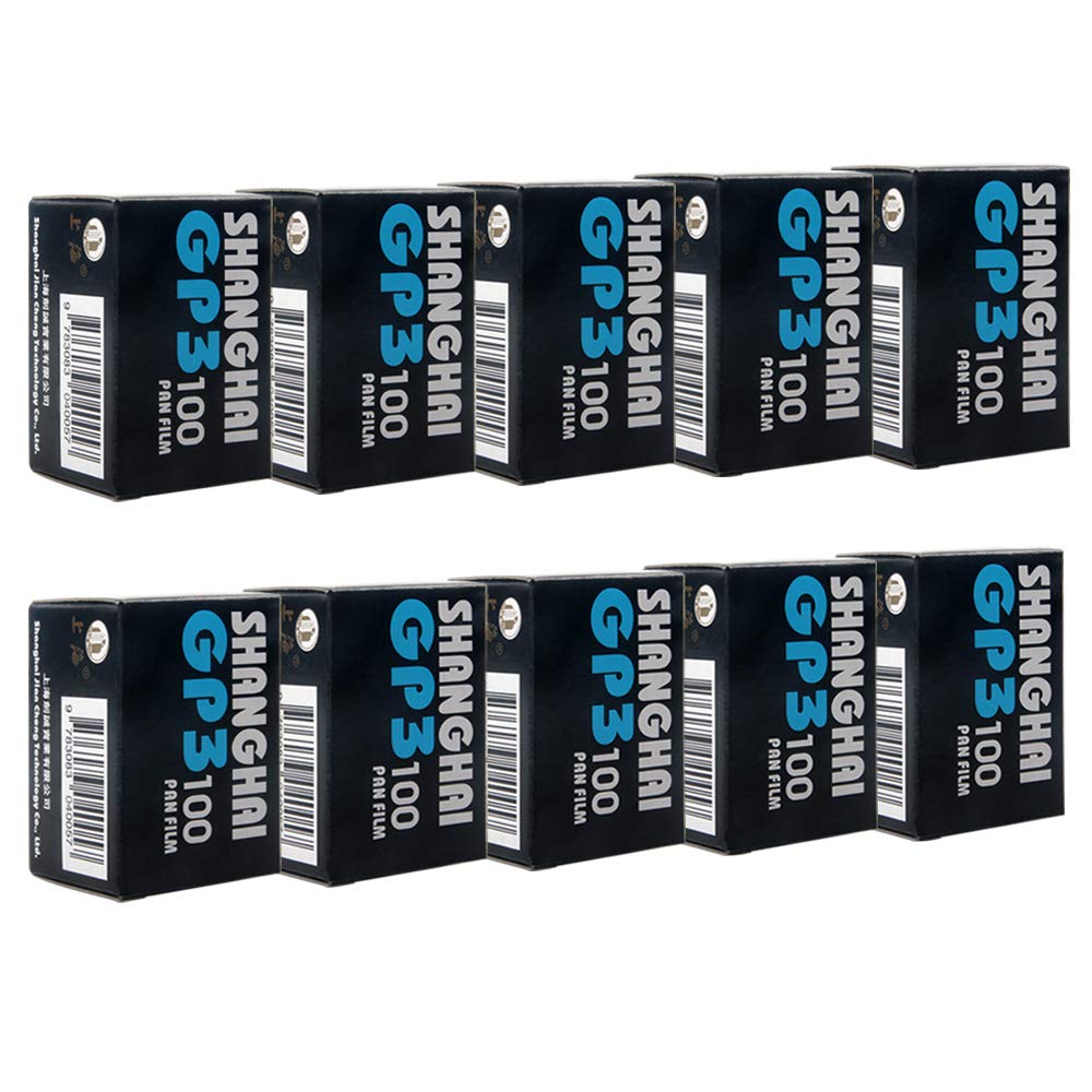 10 Rolls Shanghai Black & White Gp3 135 35Mm 36Exp Iso 100 B&W B/W Film Auto Dx