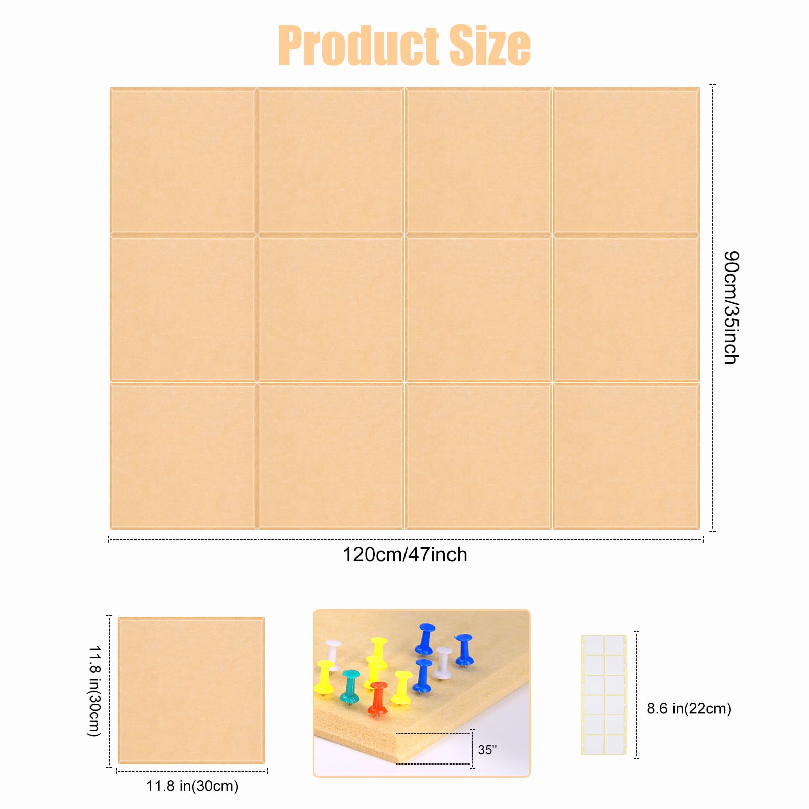 12 Pack Acoustic Panels Soundproof Wall Panels 12''X12''X0.44'' Sound Panels High Density Sound Dampening Panels With Safe Remov