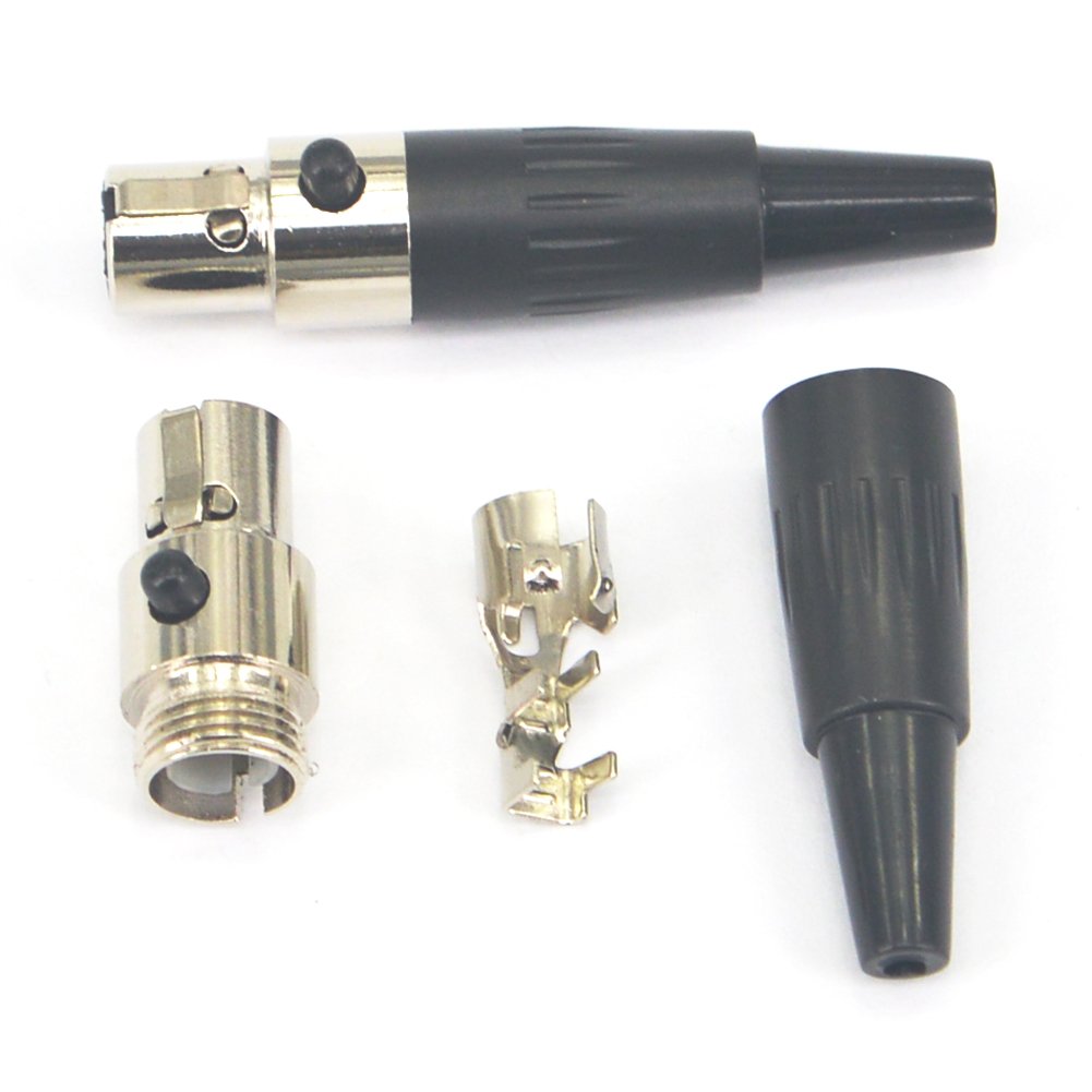 Onelinkmore Mini Xlr Ta4F 4Pin Female Audio Connector Microphone Cable Socket Adapter Mini Xlr Jack,4 Pin For Pro Microphones Pa