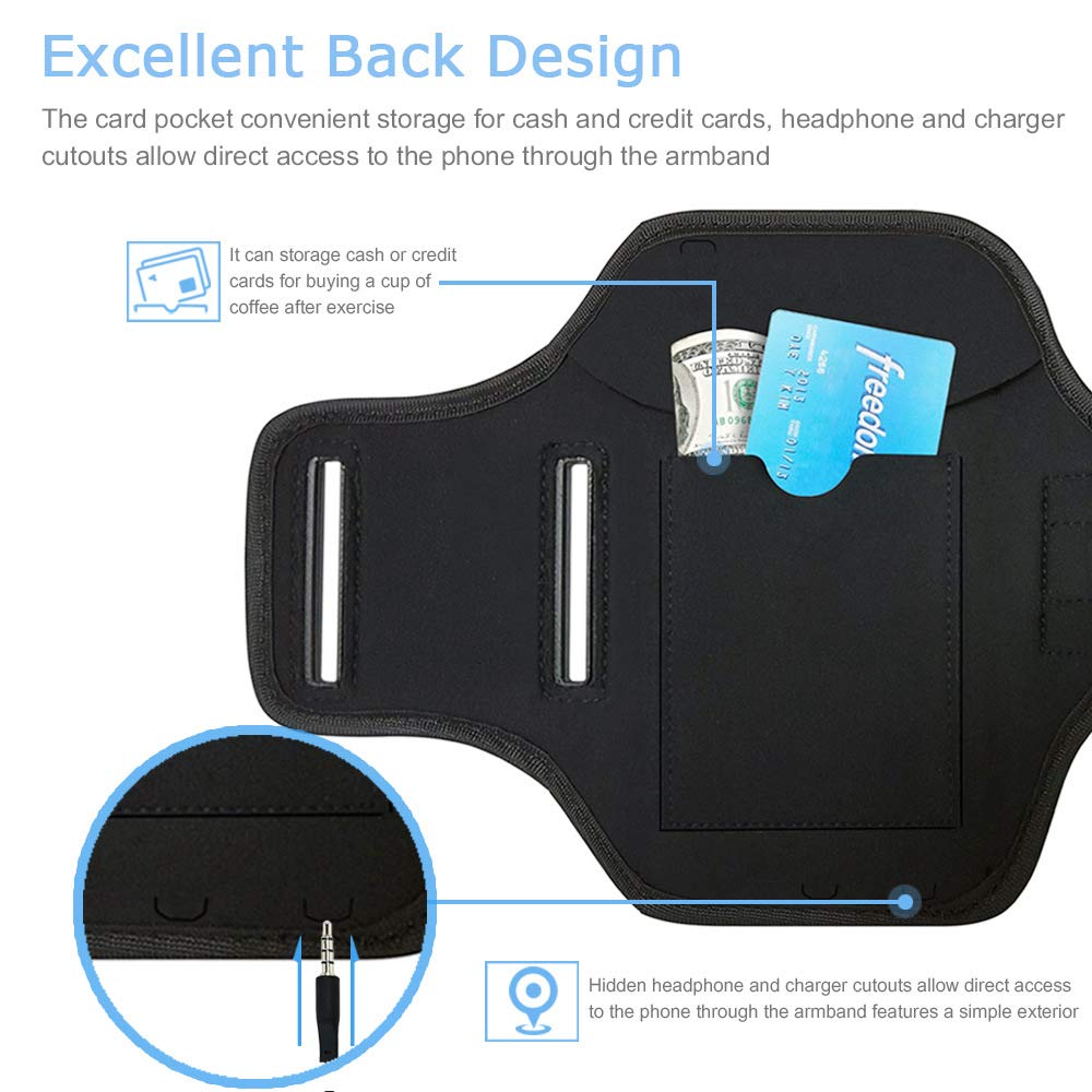 Ipod Touch 7Th 6Th 5Th Generation Armband. Jemache Gym Running Exercises Workouts Sport Arm Band Case For Ipod Touch 7/6/5/4 Gen