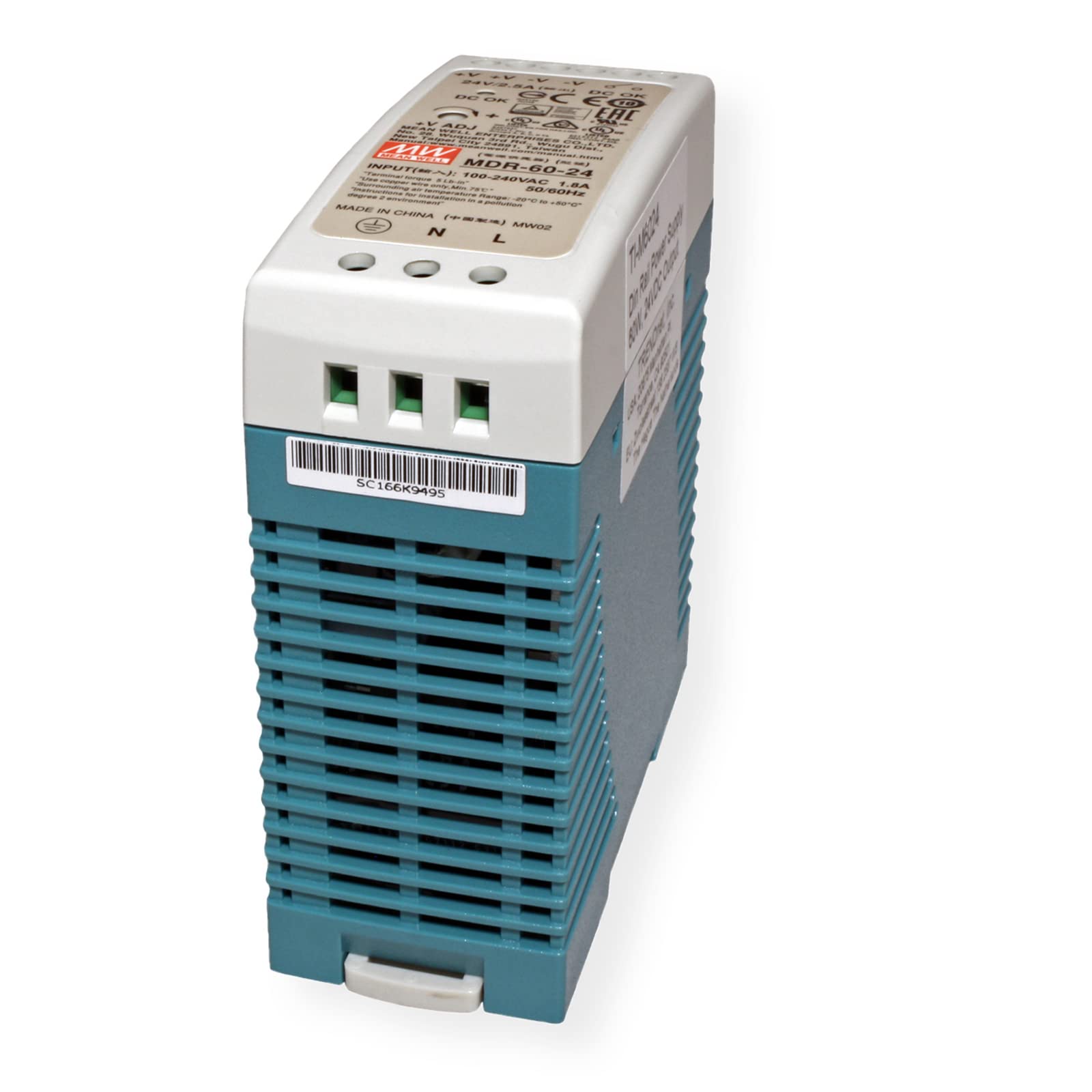 Trendnet 60 W Single Output Industrial Din Rail Power Supply, Universal Ac Input, Extreme  20 To 70   C ( 4 To 158   F) Operatin