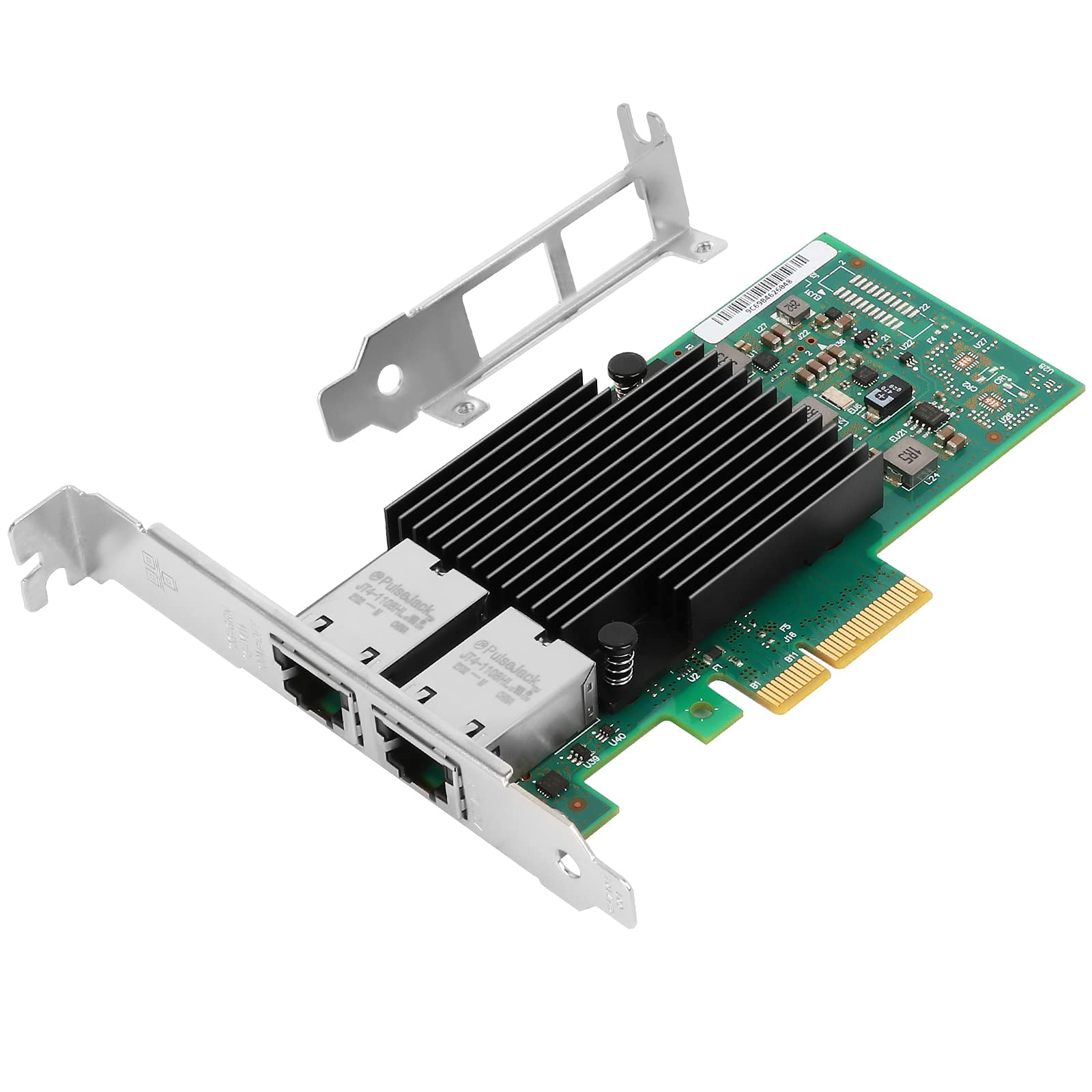 10Gb Pci E Nic Network Card For Intel X550 T2, 1Gbe/2.5Gbe/5Gbe/10Gbe Copper Dual Rj45 Port, With Intel Elx550At2 Controller, 10