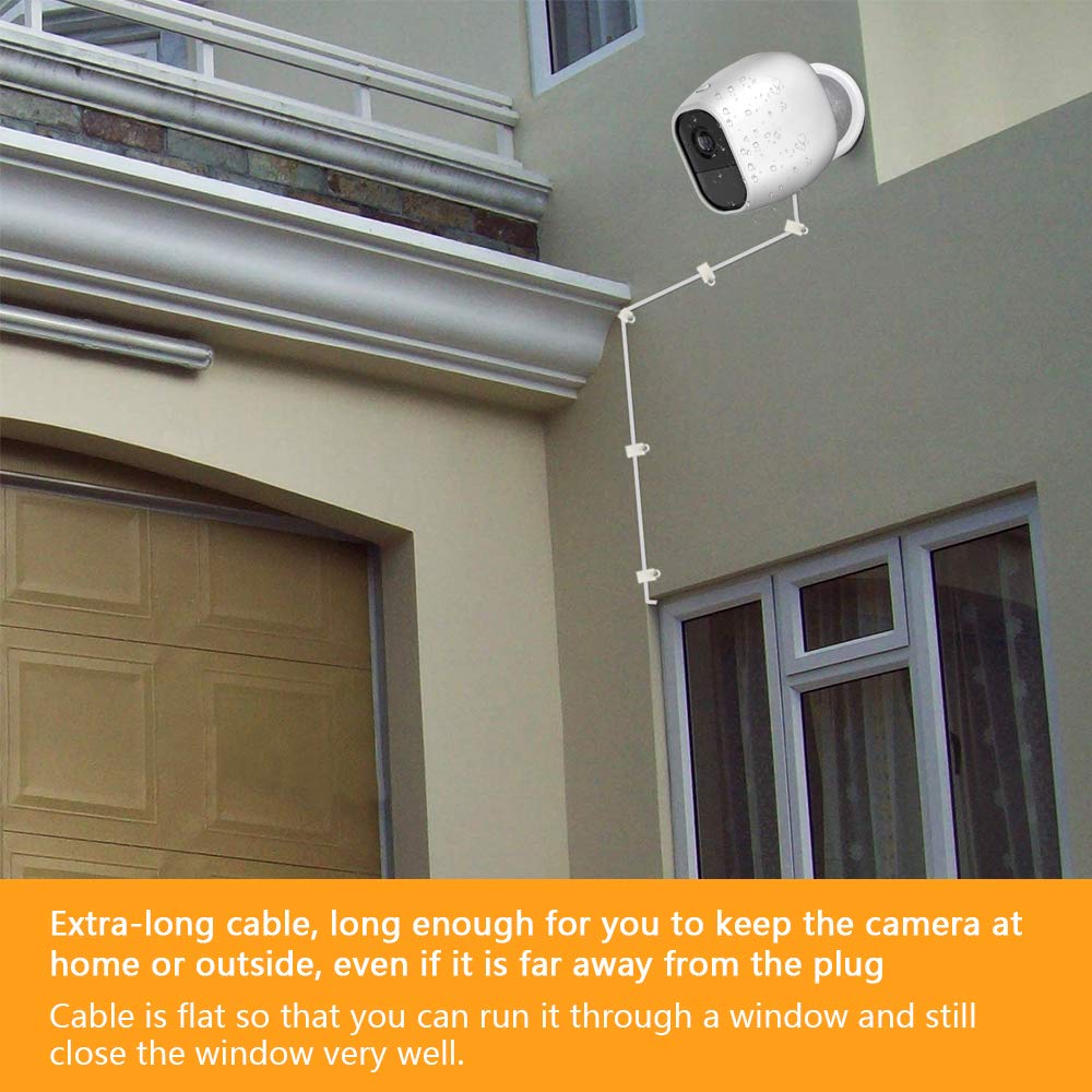 Arlo Cord, 2 Pack Arlo Power Charging Cable And Charger For Arlo Pro & Pro 2 And Arlo Go, Weatherproof Outdoor Indoor, Solved Th