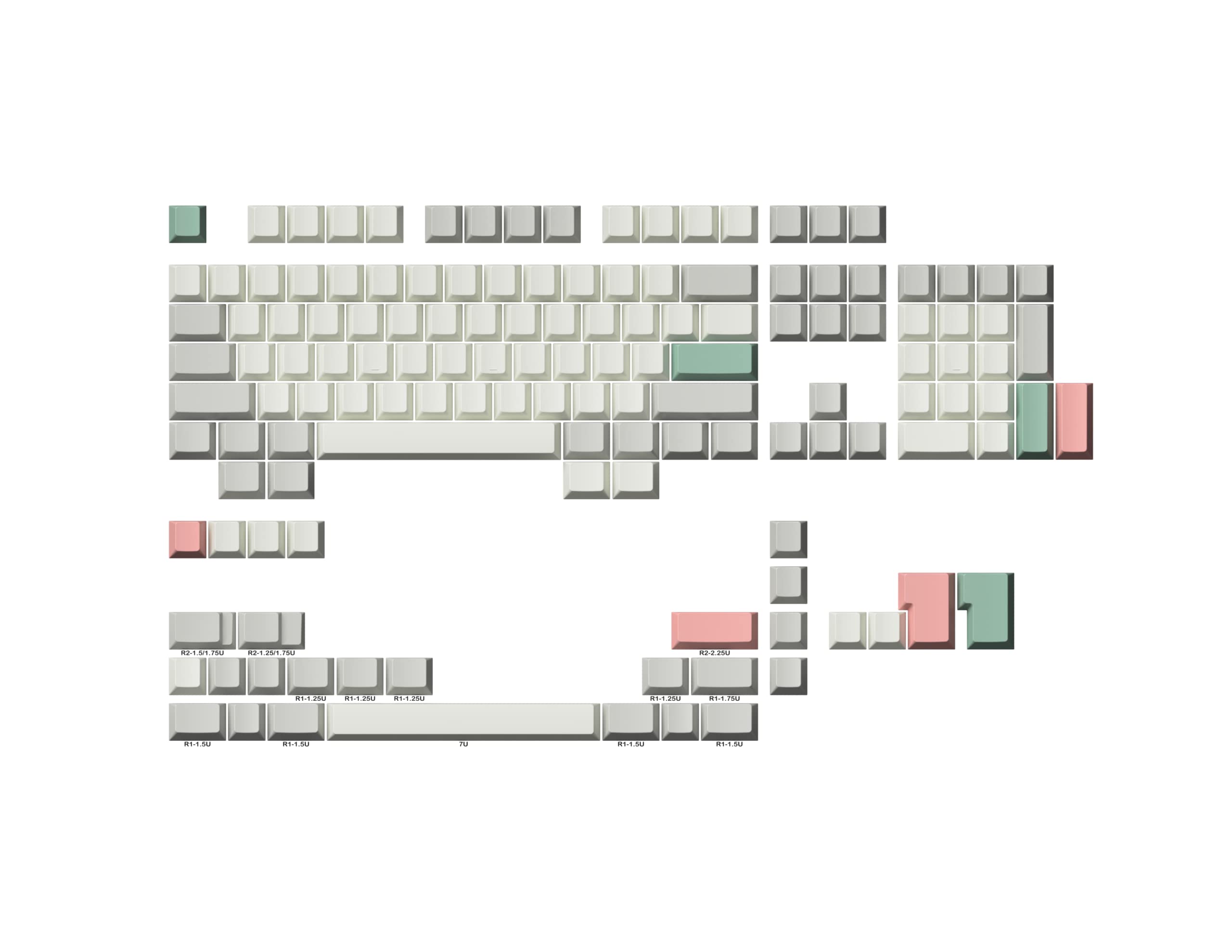 Ranked Blank Premium Keycap Set | 1.4 Mm Thick Pbt | Cherry Profile For Mechanical Keyboard (9009, 139 Keys)