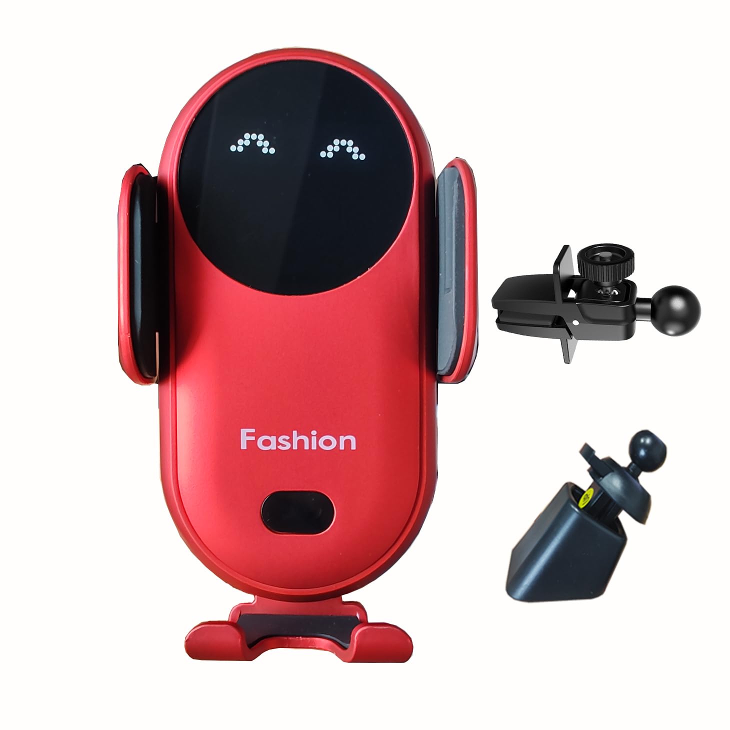 Carrotech Wireless Car Charger Mount, Cute Car Phone Holder, Automatic Clamping Air Vent Dashboard Smart Phone Holder For Iphone