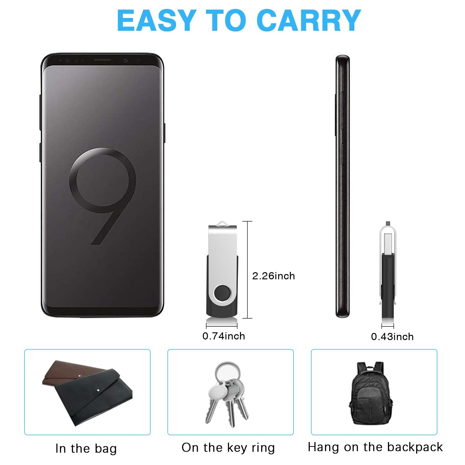 Raoyi 50 Pack 4Gb Usb Flash Drive, Usb 2.0 Memory Stick Bulk Thumb Drives Pen Drive Zip Drive Bundle Black