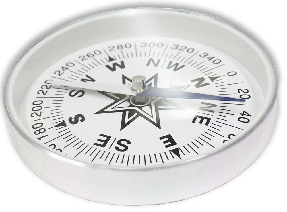 Adroit 3'' Diameter Large Compass | 2.25' Compass Needle For Easy Reading | 0.5' Aluminium Casing W/Dual Color Pointer | Large C
