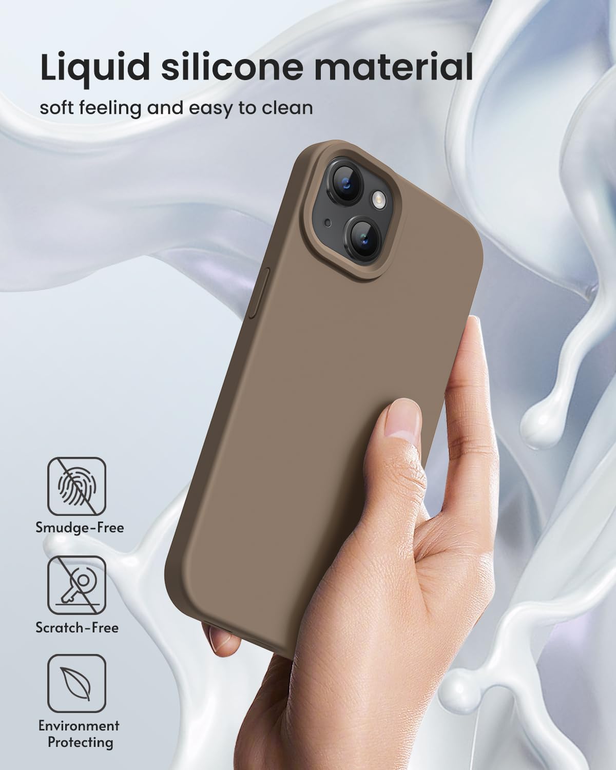 Designed For Iphone 15 Case, Silicone Phone Case [Military Grade Drop Protection] [Anti Scratch Microfiber Lining] Silicone Ultr