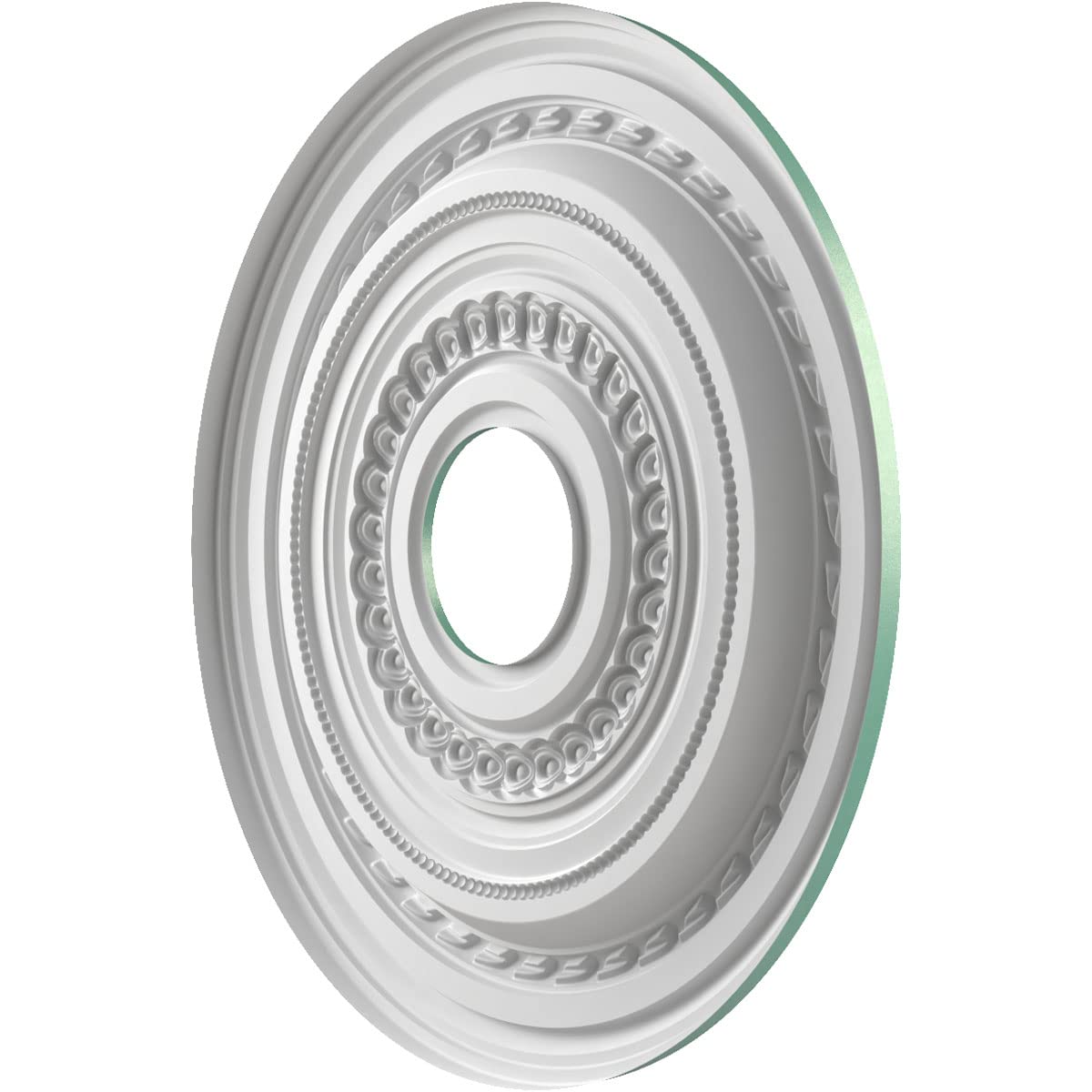 Ekena Millwork Cmp16Cofsm Cole Thermoformed Pvc Ceiling Medallion (Fits Canopies Up To 4 1/2''), 16''Od X 3 1/2''Id X 1''P, Univ