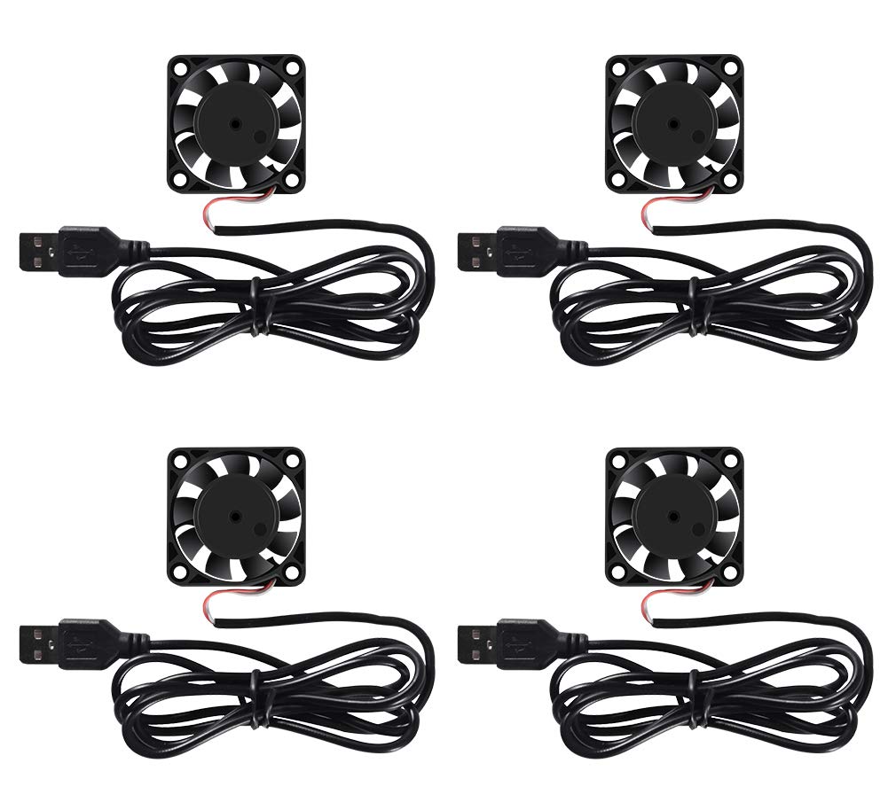 4 Pack Usb Brushless Cooling Fan 40Mm Fan High Performance Dc 5V Cooling Fan Speed 4200 Rpm Fan For Small Appliances Series Repl