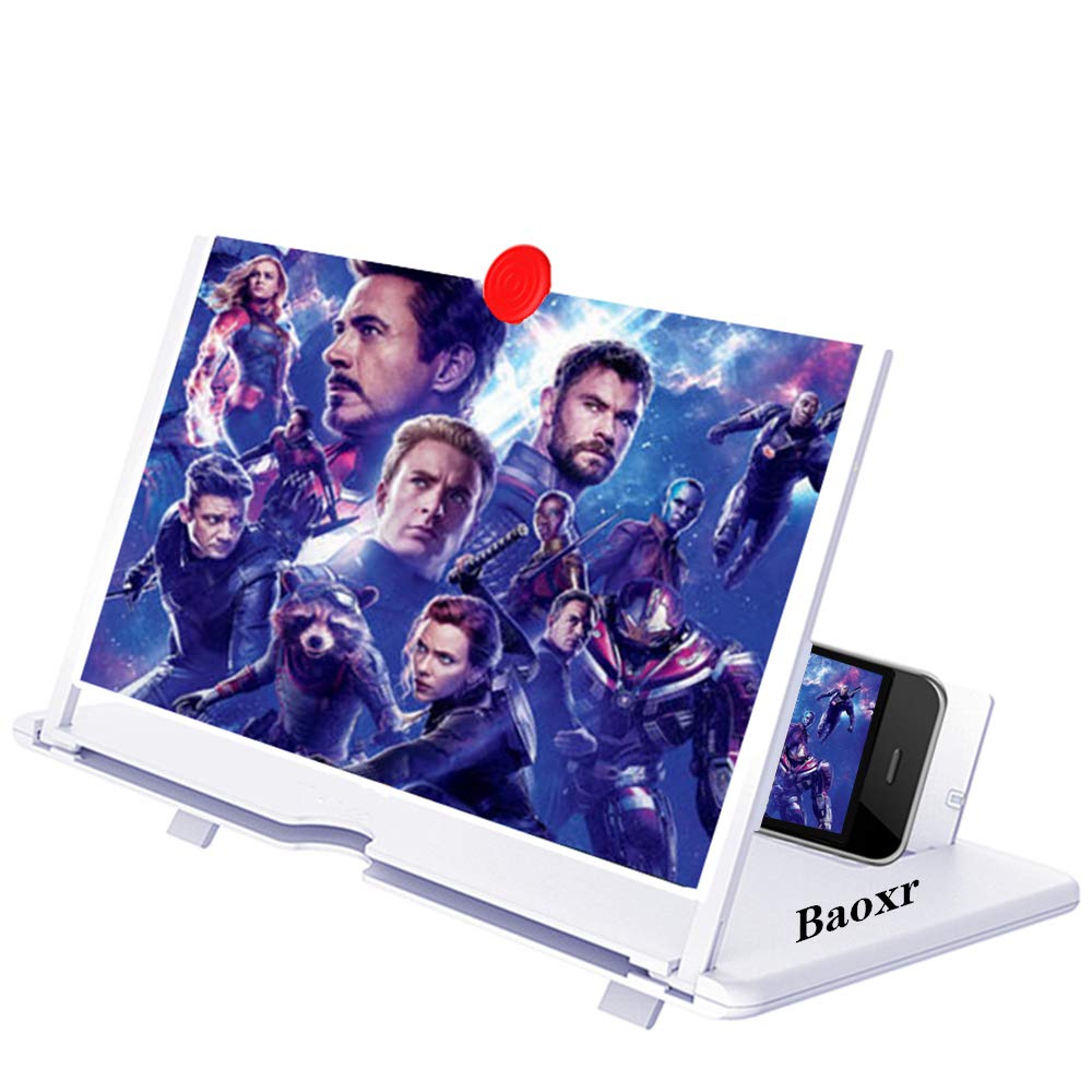 3D Screen Magnifier Amplifier, HD Amplifier Projector for Movies, Videos and Games. Foldable Phone Stand with Screen Amplifier f