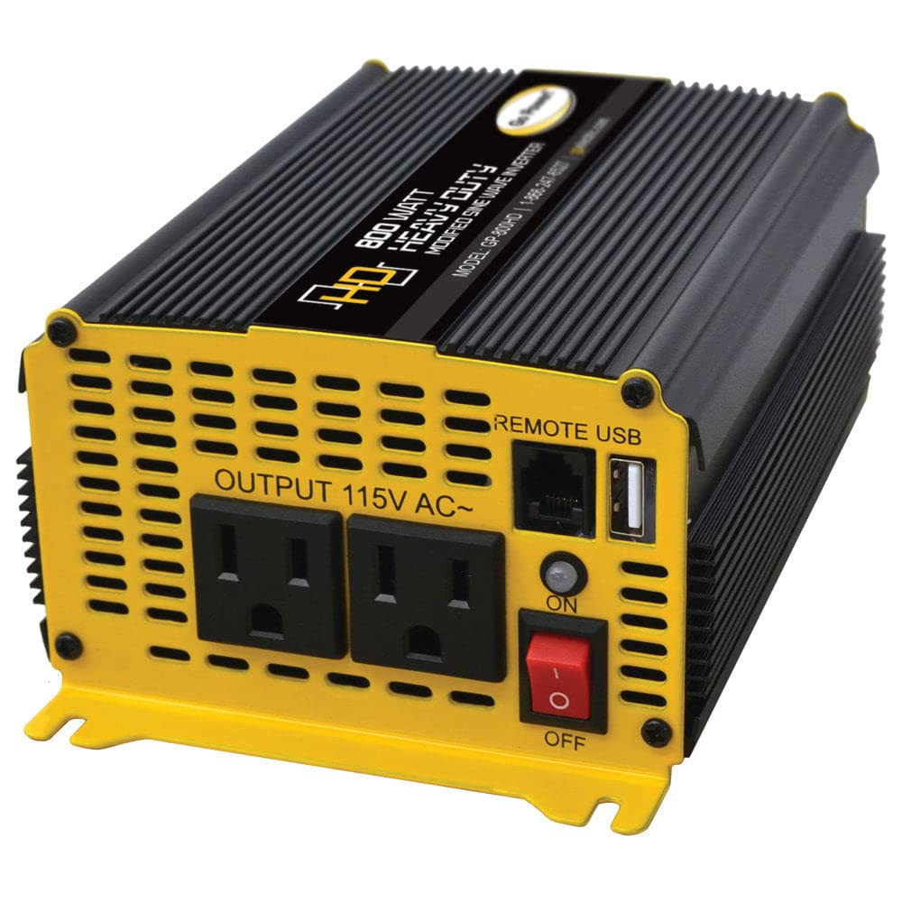 Go Power 80175 GP-800HD 800 Watt Heavy-Duty Modified Sine Wave Inverter, Black