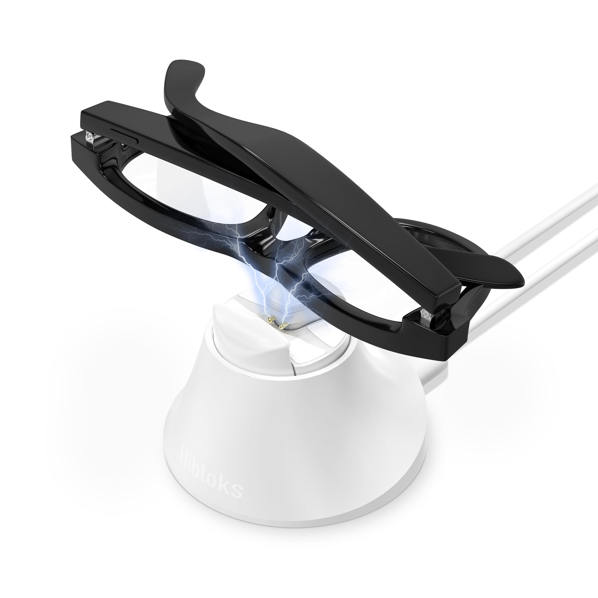 Charging Station Compatible with Ray-Ban Meta Wayfarer/Skyler Accessories, Magnetic Charger Dock Stand with Fast Charging & LED 