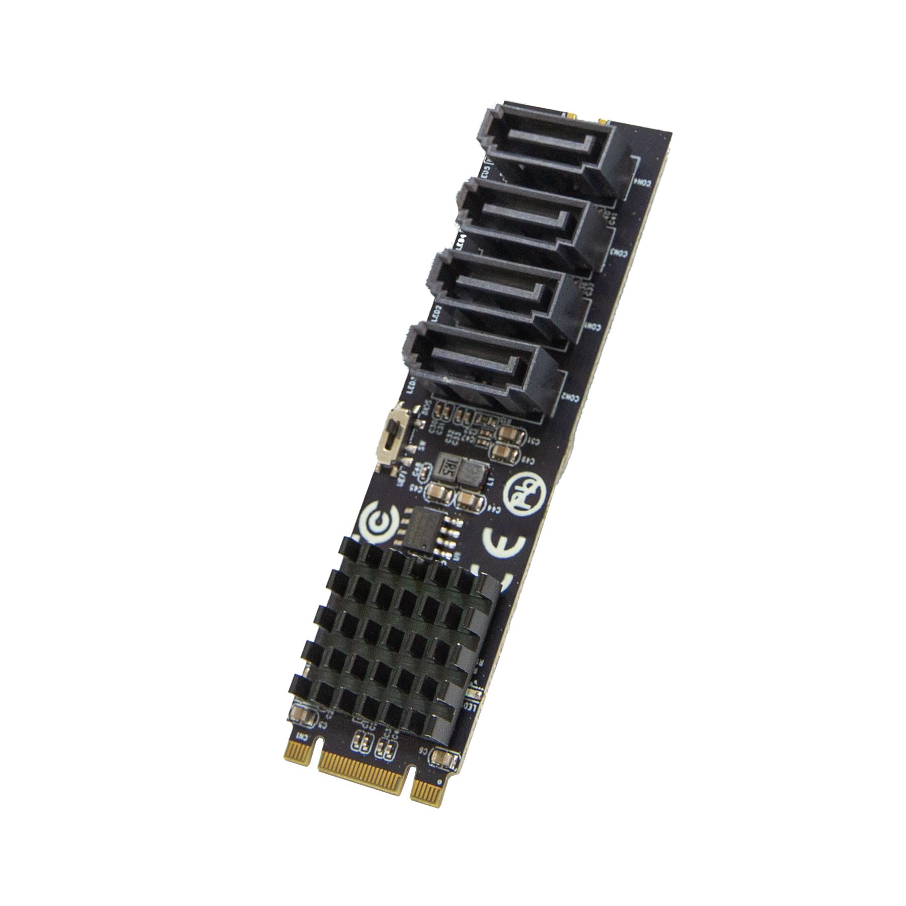 IO CREST 4 Port RAID SATA III 6Gbp/s to M.2 B+M Key Adapter PCIe 3.0 x2 bandwith SYADA40172