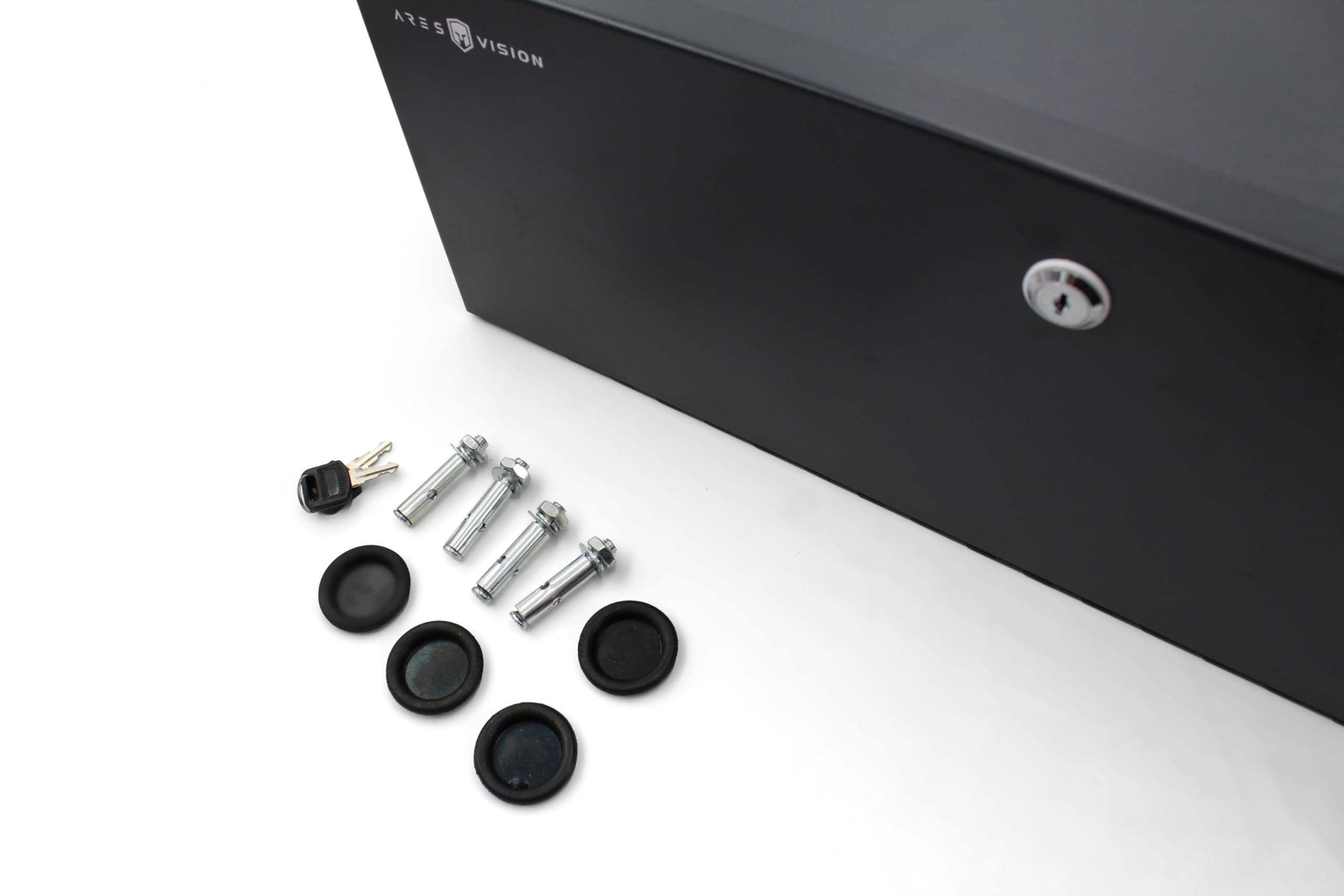 Ares Vision Heavy Duty Steel 21' X 24' X 8' Dvr/Pc/Tv Security Lock Box 16 Gauge Steel Walls, Lock & Key, Removable Top, And Exhaust Fan, Great For Securing All Computer And Hardware Devices.