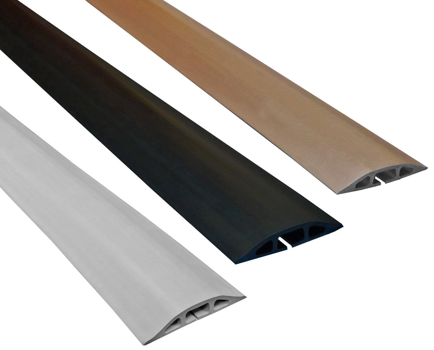 Electriduct D 2 Low Profile Rubber Duct Cord Cover Floor Cable Protector   5 Feet   Brown (Raw Rubber Material)