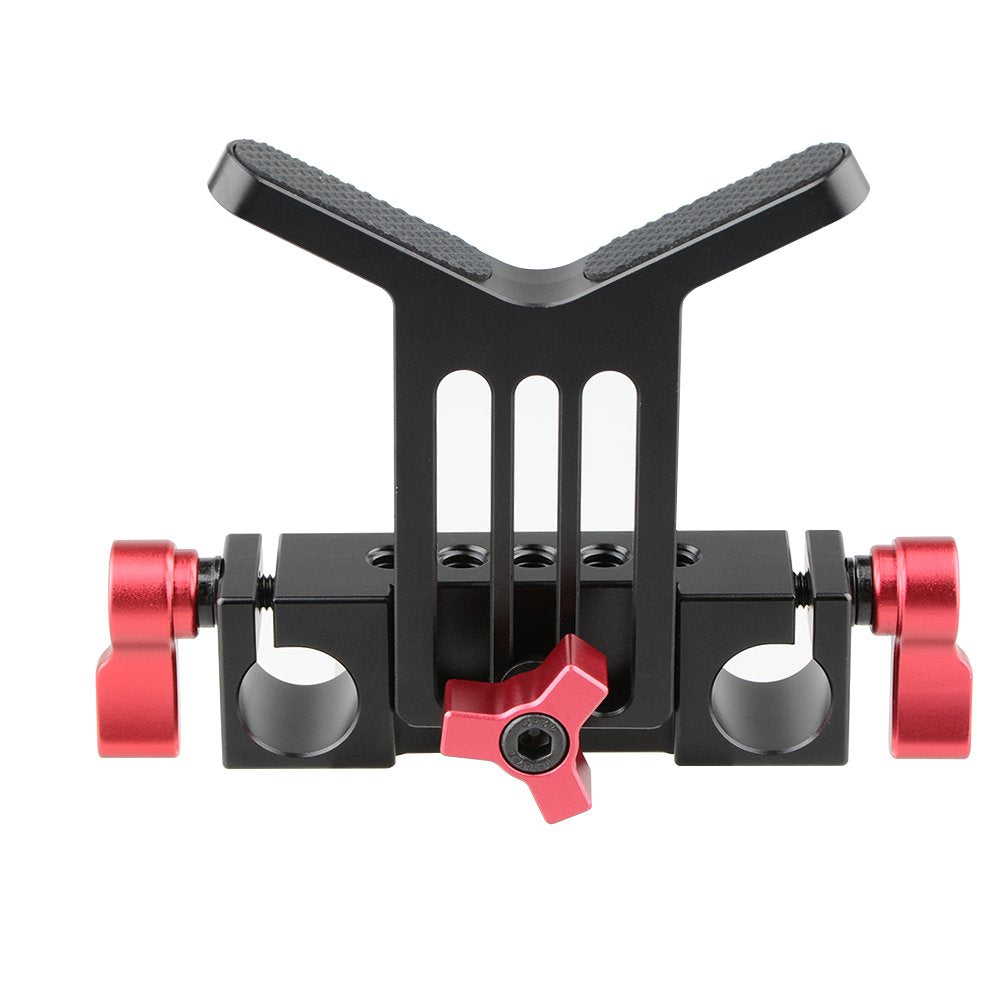 Camvate Lens Support 15Mm Rod Clamp Rail Block For Dslr Rig Rod Support Rail System(Red   1107