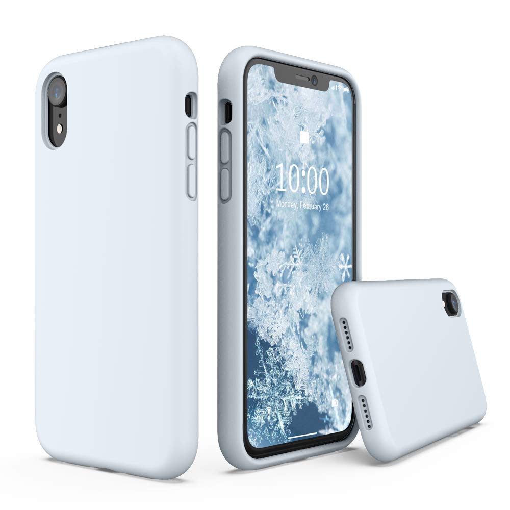 SURPHY Compatible with iPhone XR Case, Thickened Liquid Silicone Phone Case (with Microfiber Lining) for iPhone XR 6.1 inches, S
