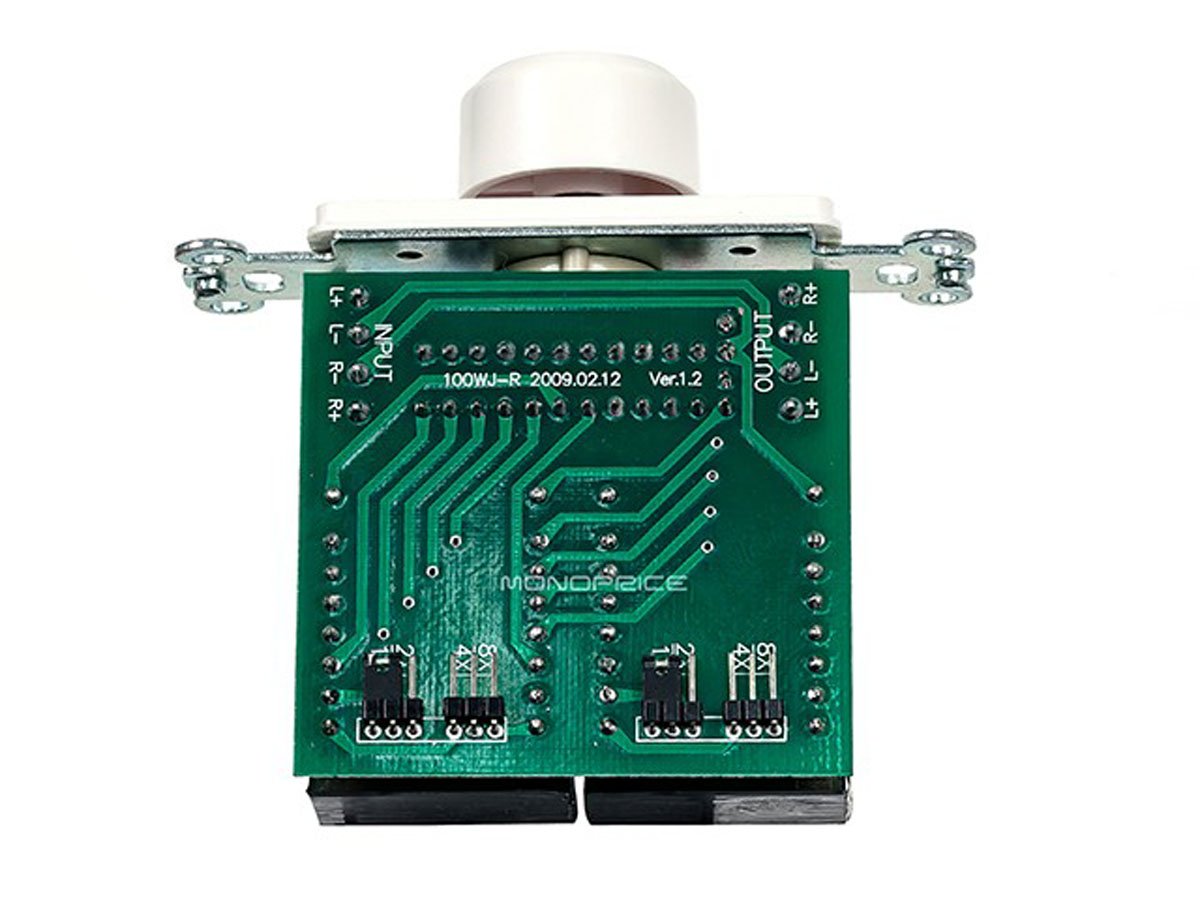 Monoprice Speaker Volume Controller   Rotary Type, 100 Watts Per Channel, 4 16 Ohms, Single Gang, White