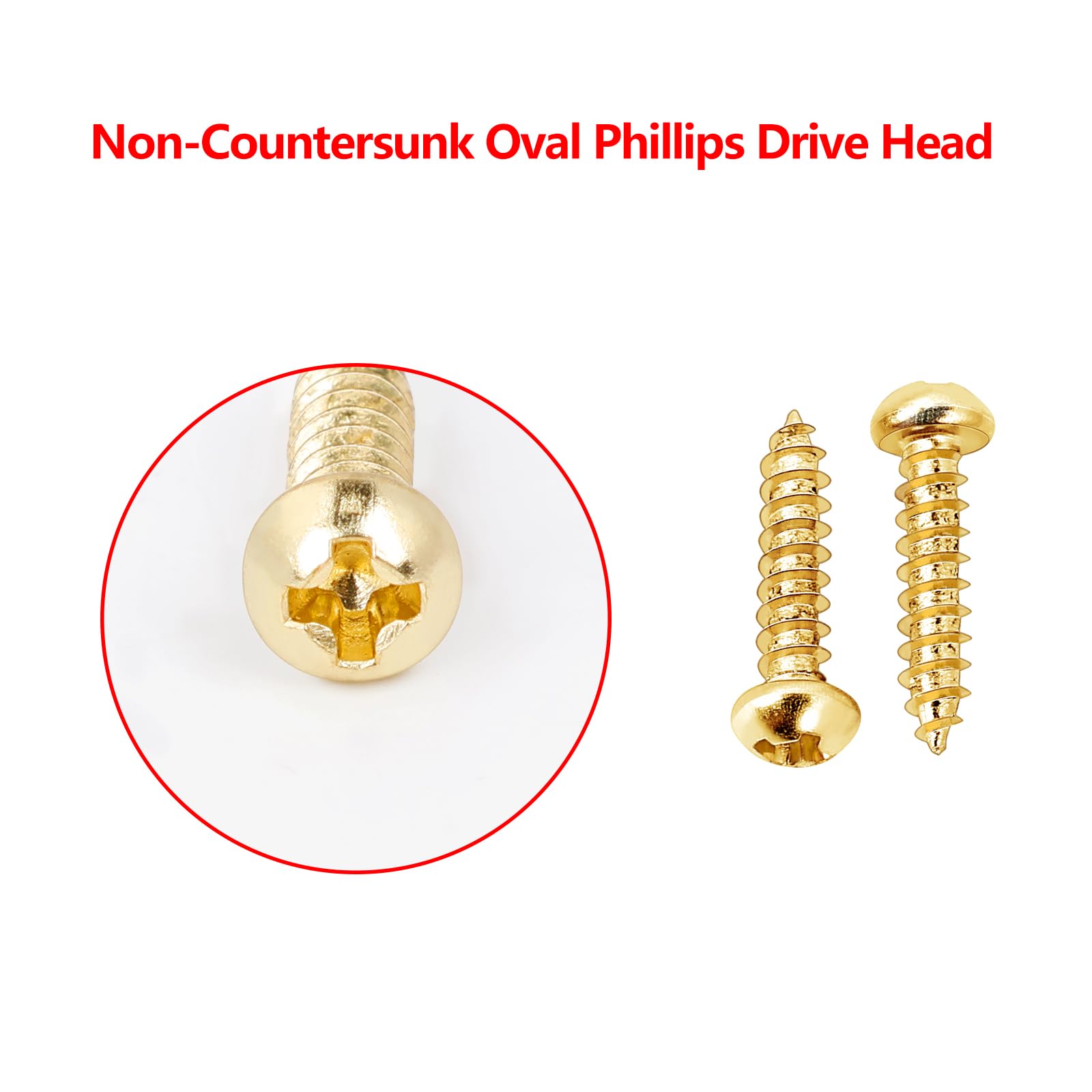 Banworks Stainless Steel American #2 X 3/8 Guitar Tuning Keys Pegs Screws Guitar/Bass Tuning Machine Head Screws For Gibson Les