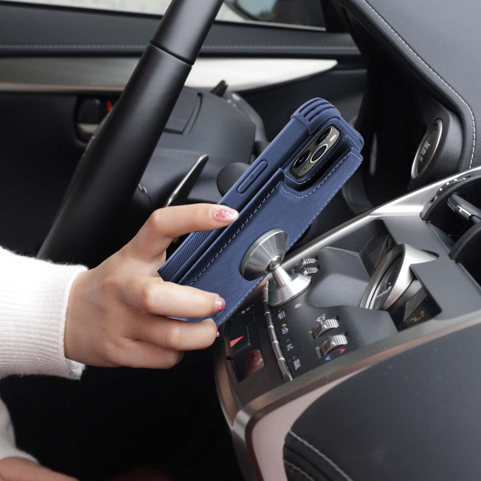 Vanavagy Wallet Case Compatible For Iphone 14 Pro Max For Women And Men,Leather Flip Folio Phone Cover Fits Magnetic Car Mount W