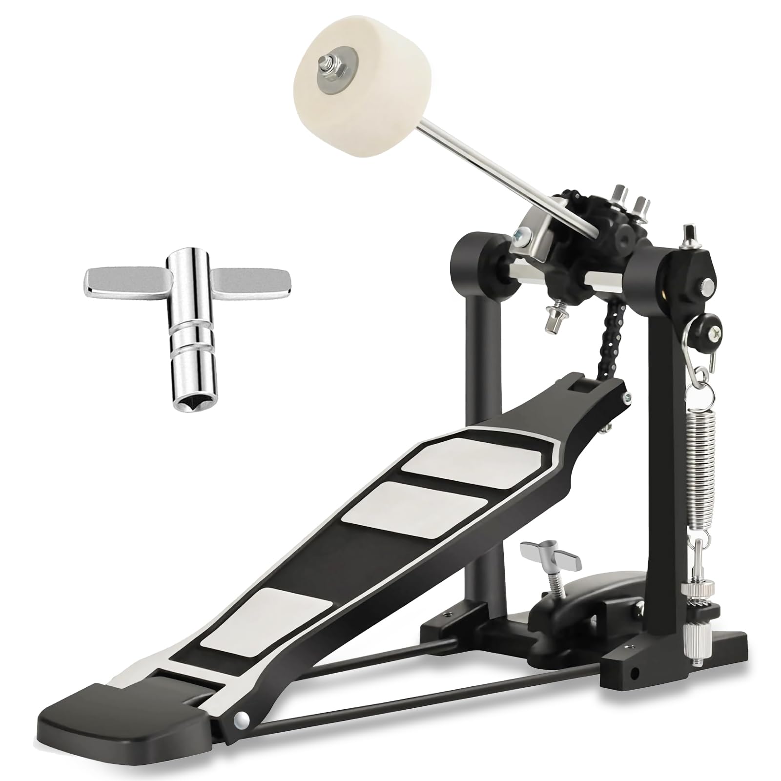 Bass Drum Pedal, Kick Drum Pedals Beater Head Bass Pedal For Drum Set