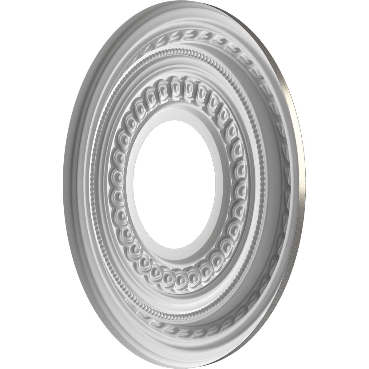 Ekena Millwork 10Od X 3 1/2Id X 3/4P Cole Thermoformed Pvc Ceiling Medallion (Fits Canopies Up To 4 1/4), Aged Dark Steel