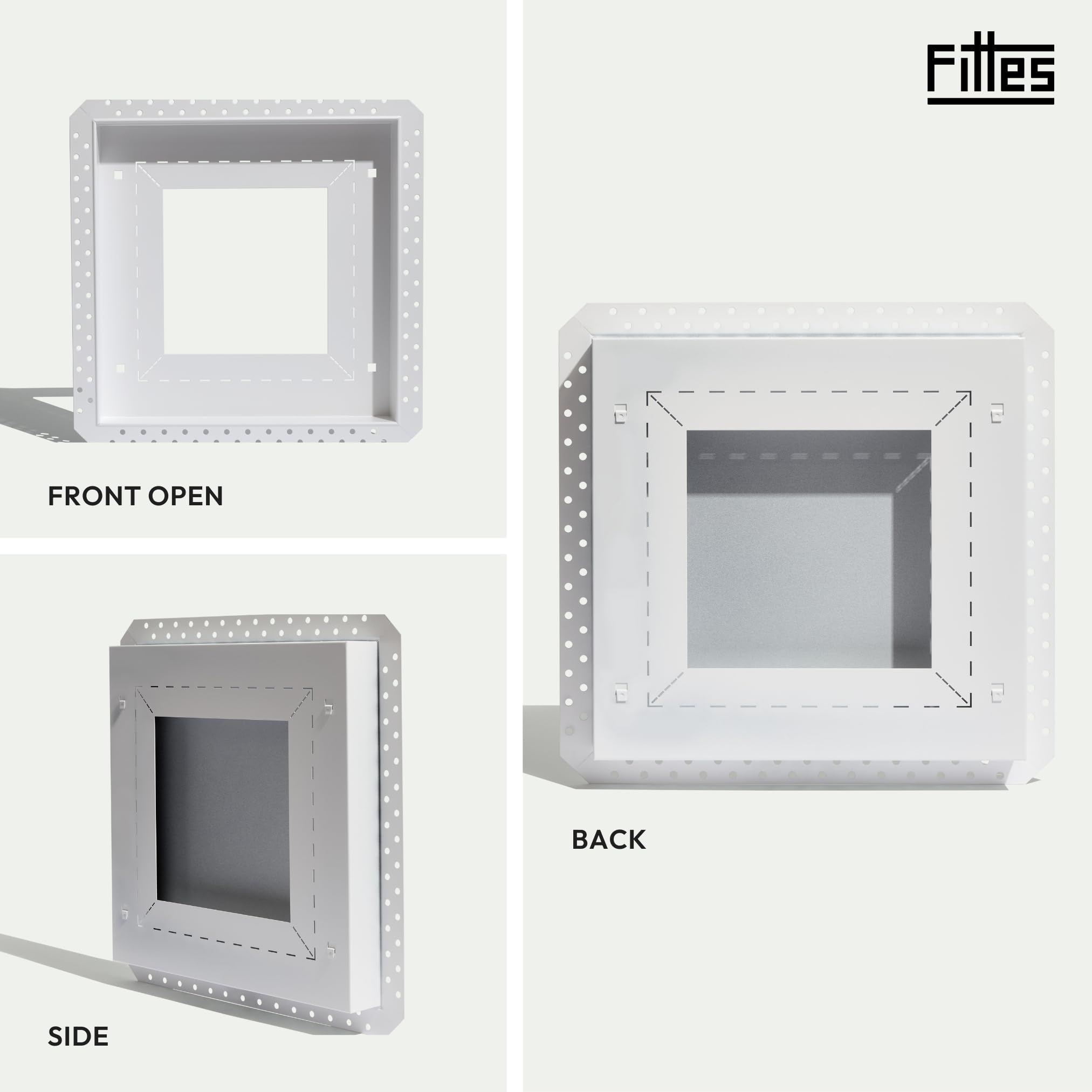 Fittes Flush Exhaust Mount [Luxe]   14''X14''   Satin White