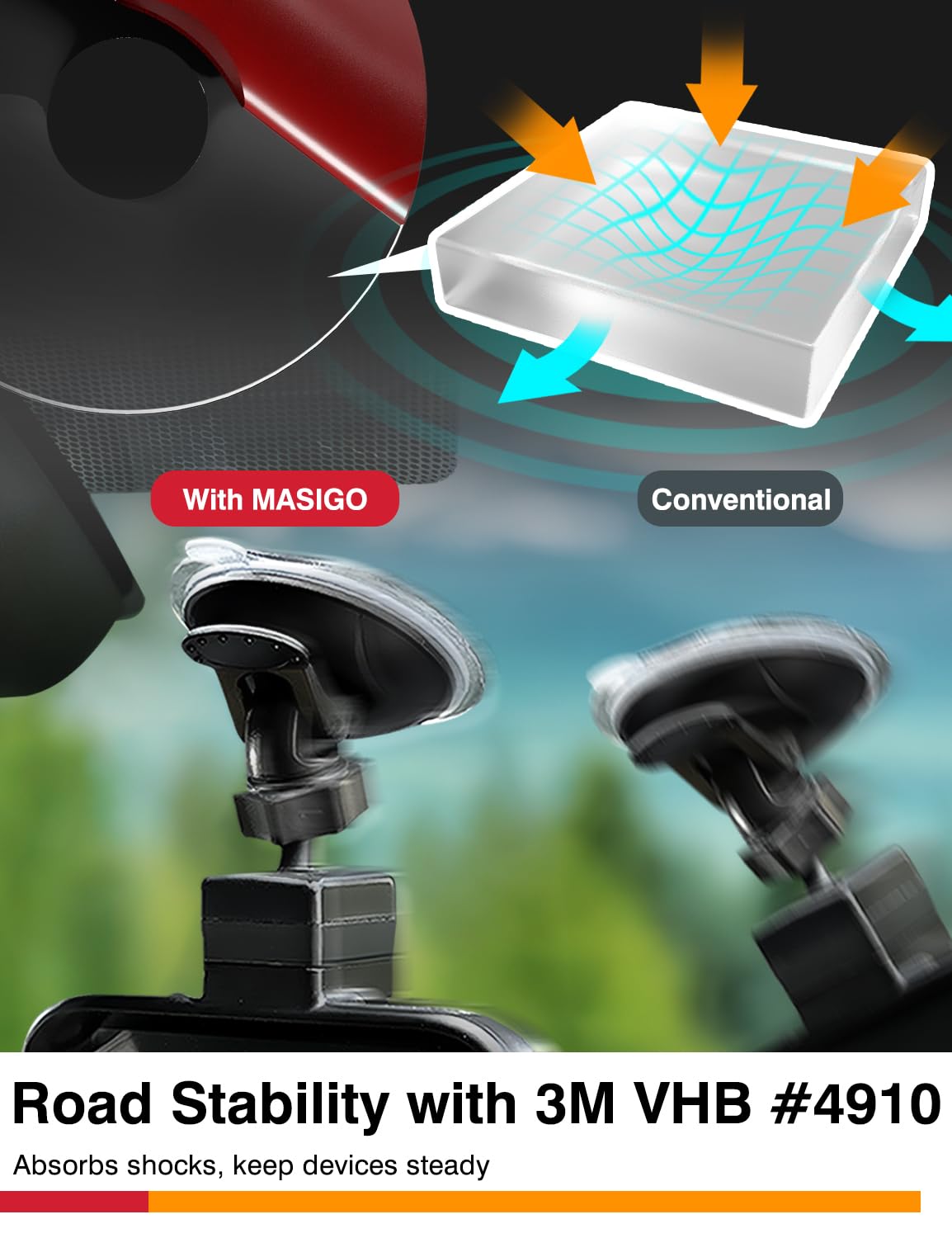 3M Vhb Clear Double Sided Acrylic Foam Mounting Tape   2.2 Inches (56Mm) Round Heavy Duty Adhesives Pad, Secure Dash Cam Suction